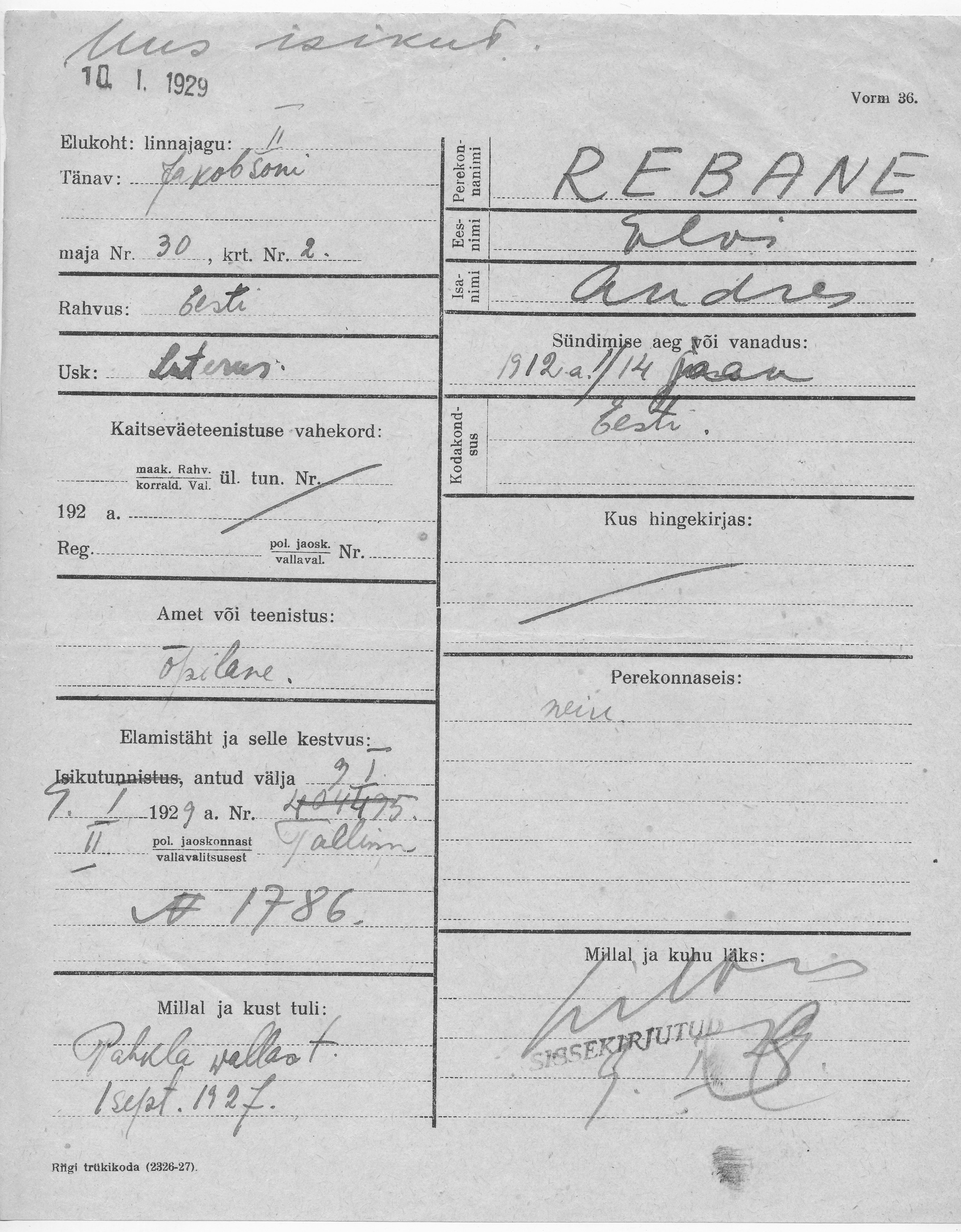 Rebane, Elvi, Andres