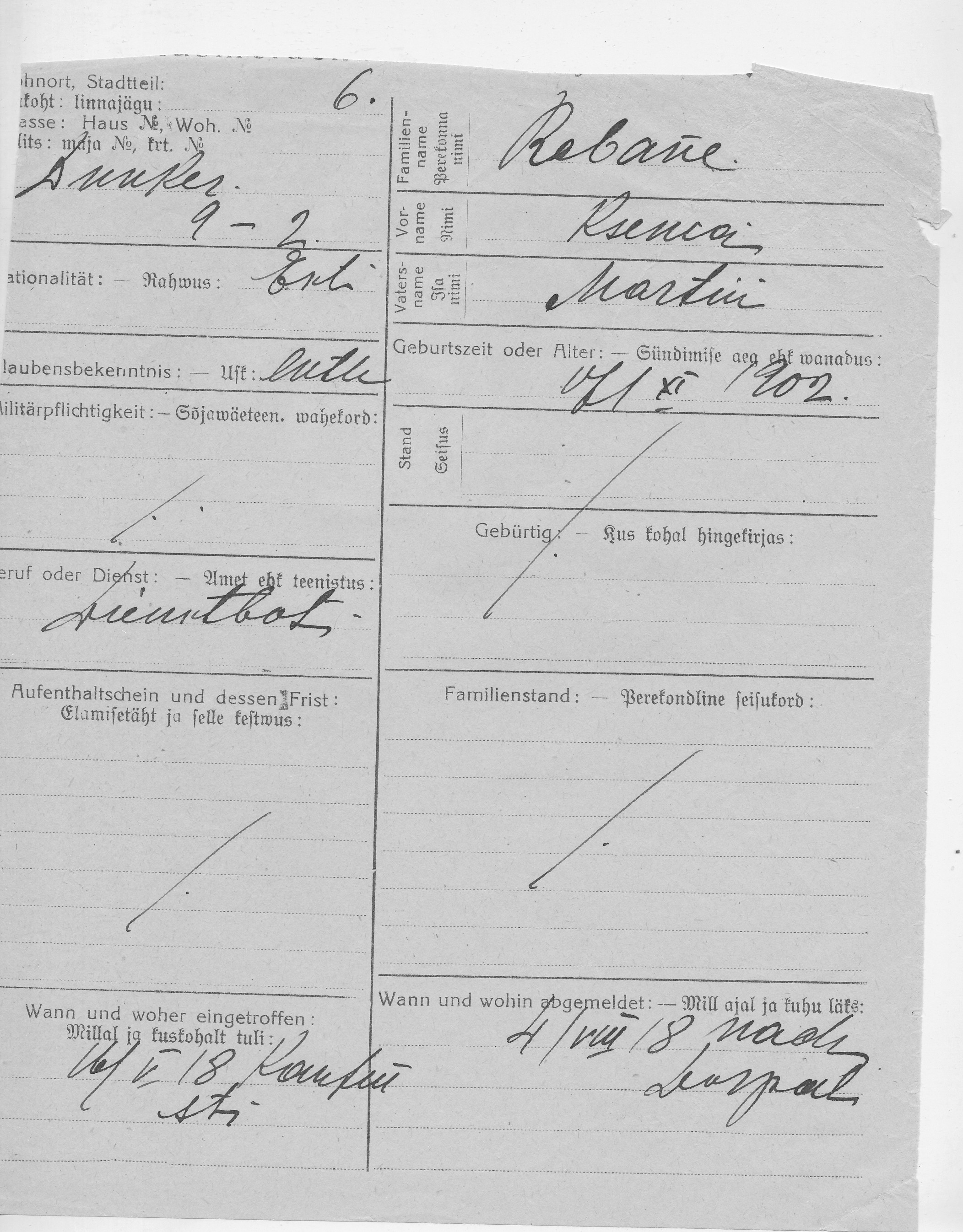 Rebane, Ksenia, Martin