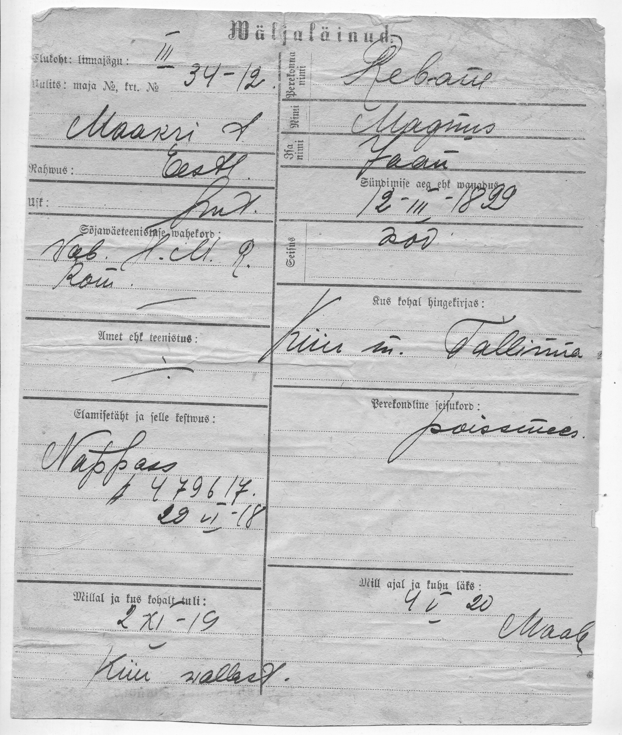 Rebane, Magnus, Jaan