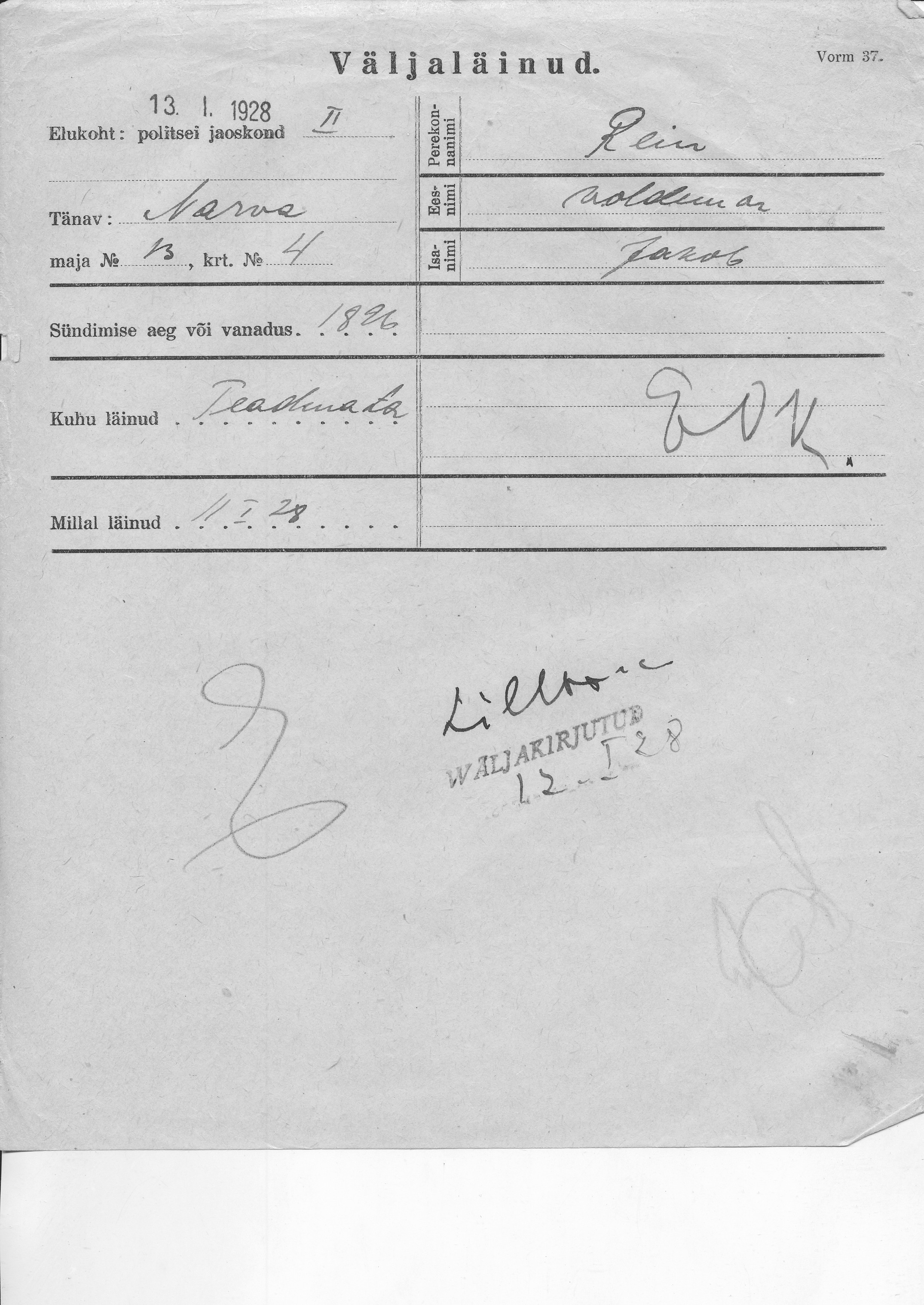 Rein, Voldemar, Jakob