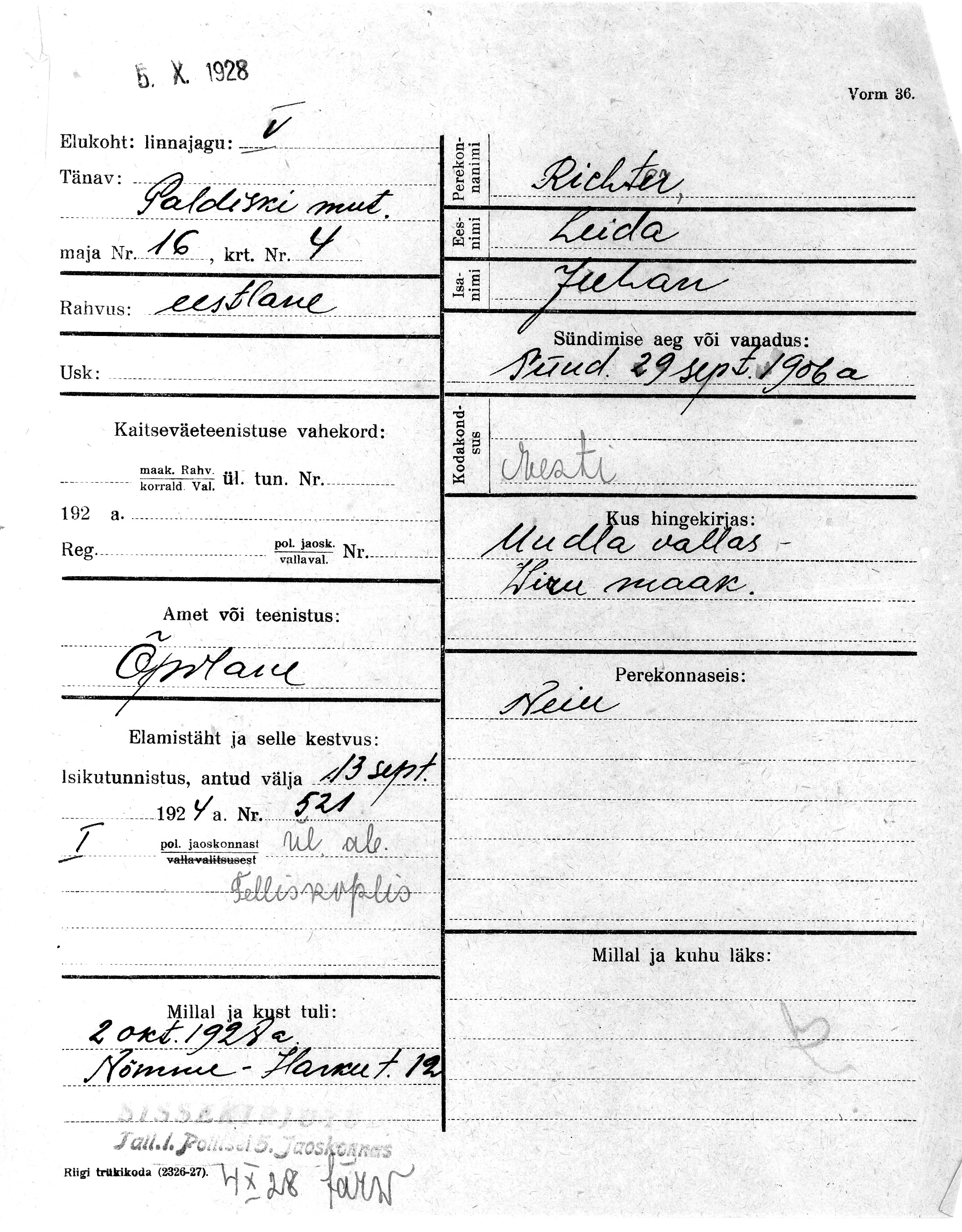 Richter, Leida, Juhan