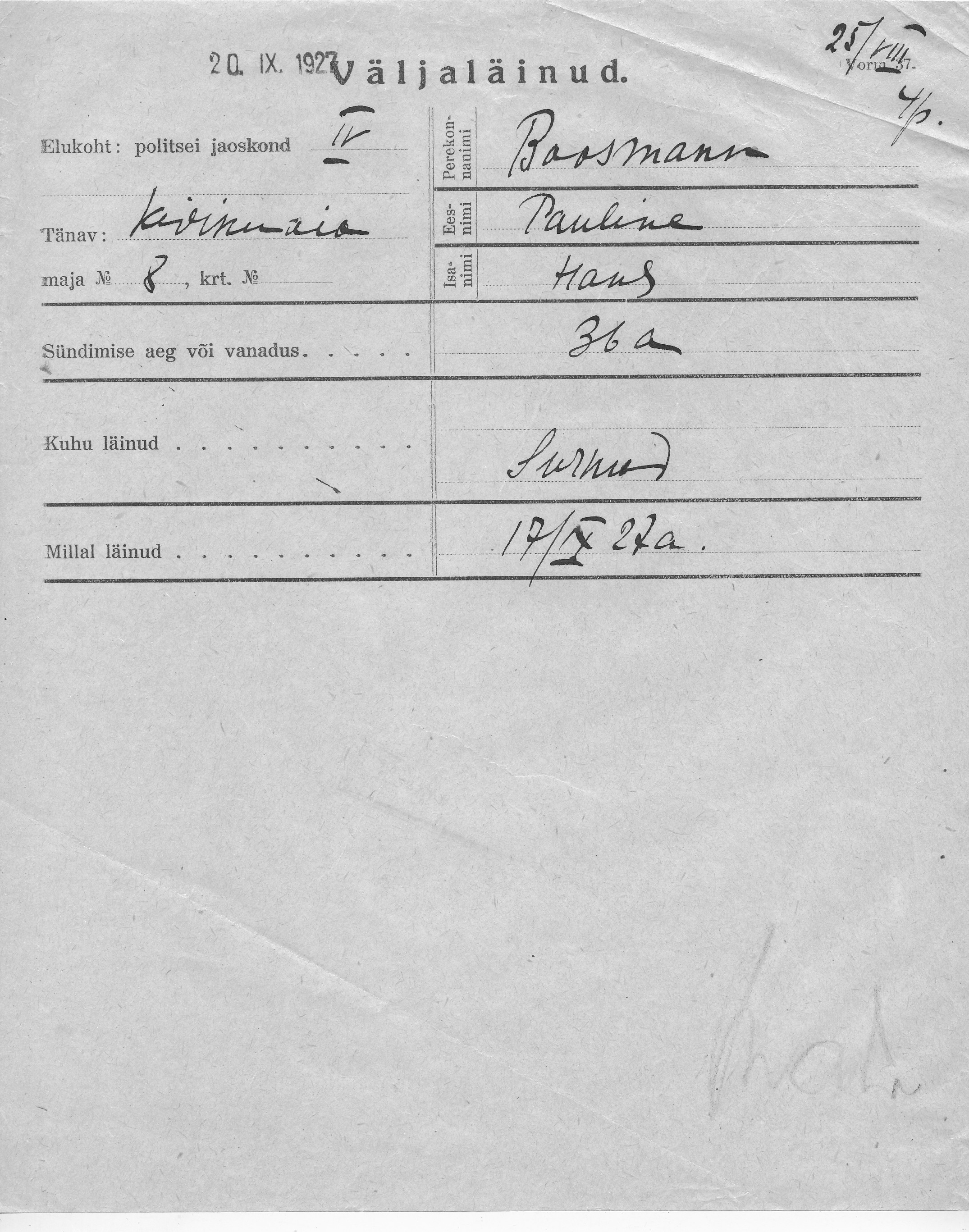 Roosmann, Pauline, Hans