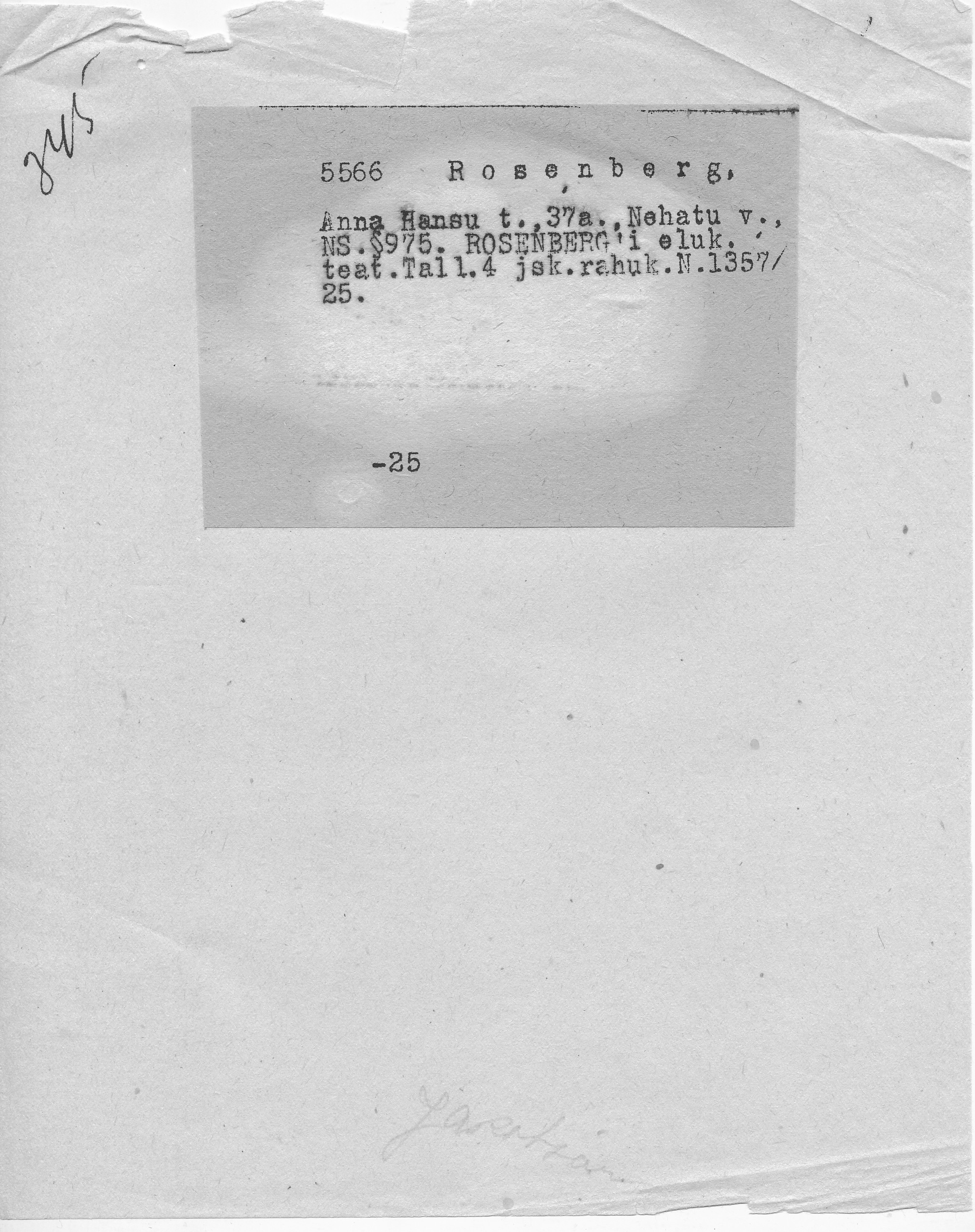 Rosenberg, Anna, Hans