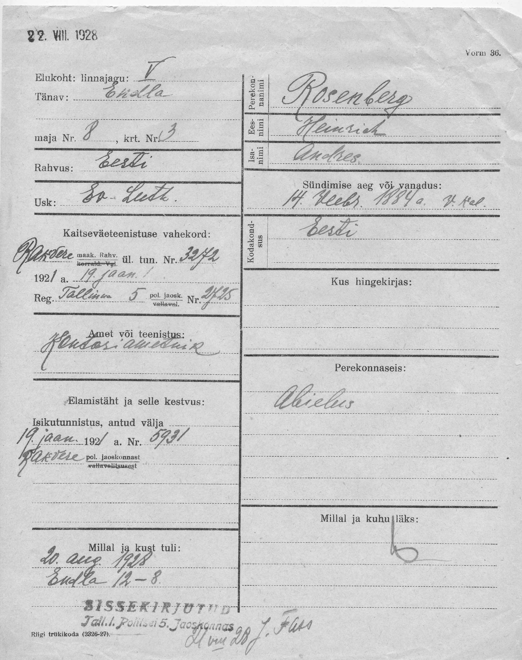 Rosenberg, Heinrich, Andres