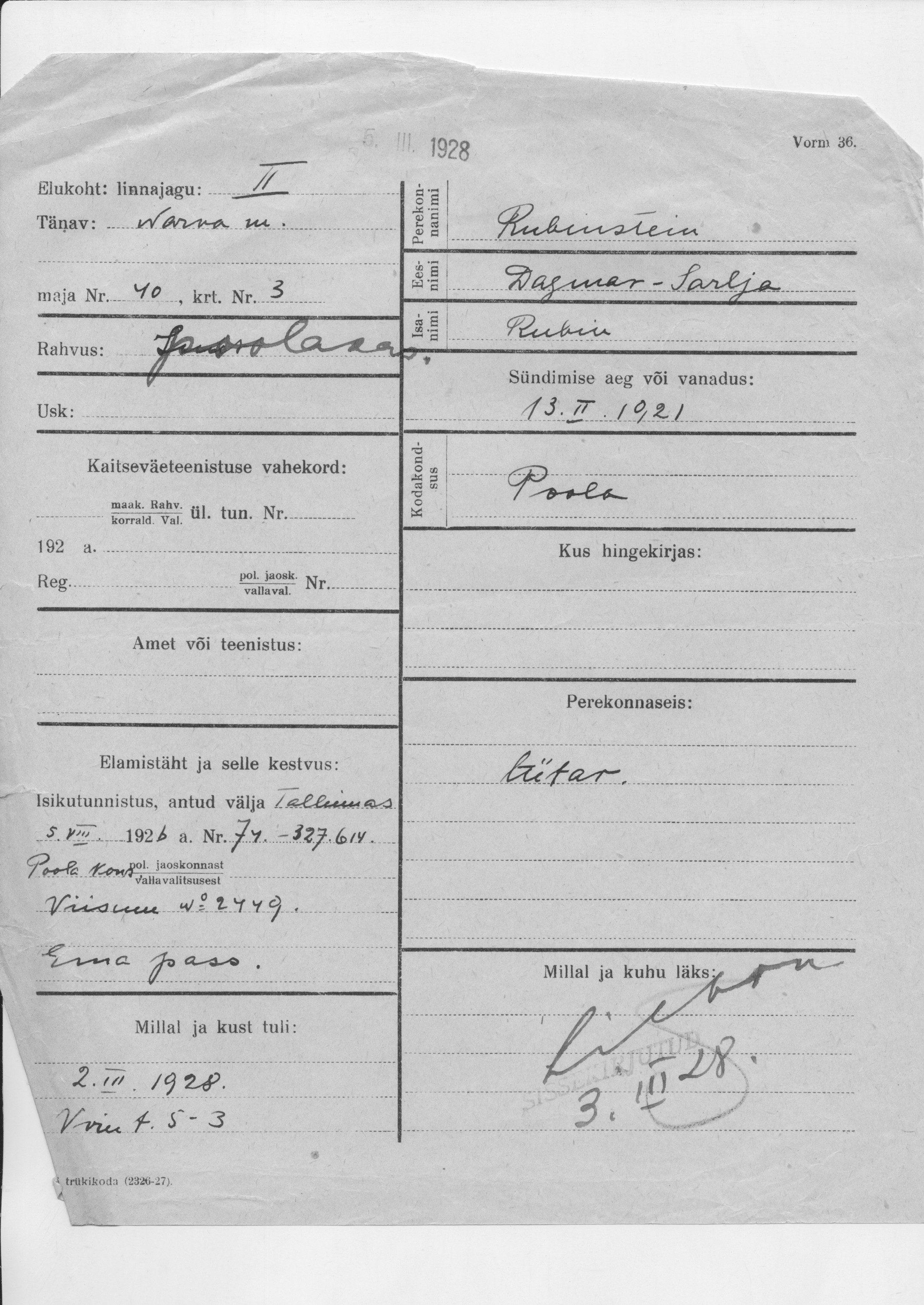 Rubinstein, Dagmar-Sarlja, Rubin