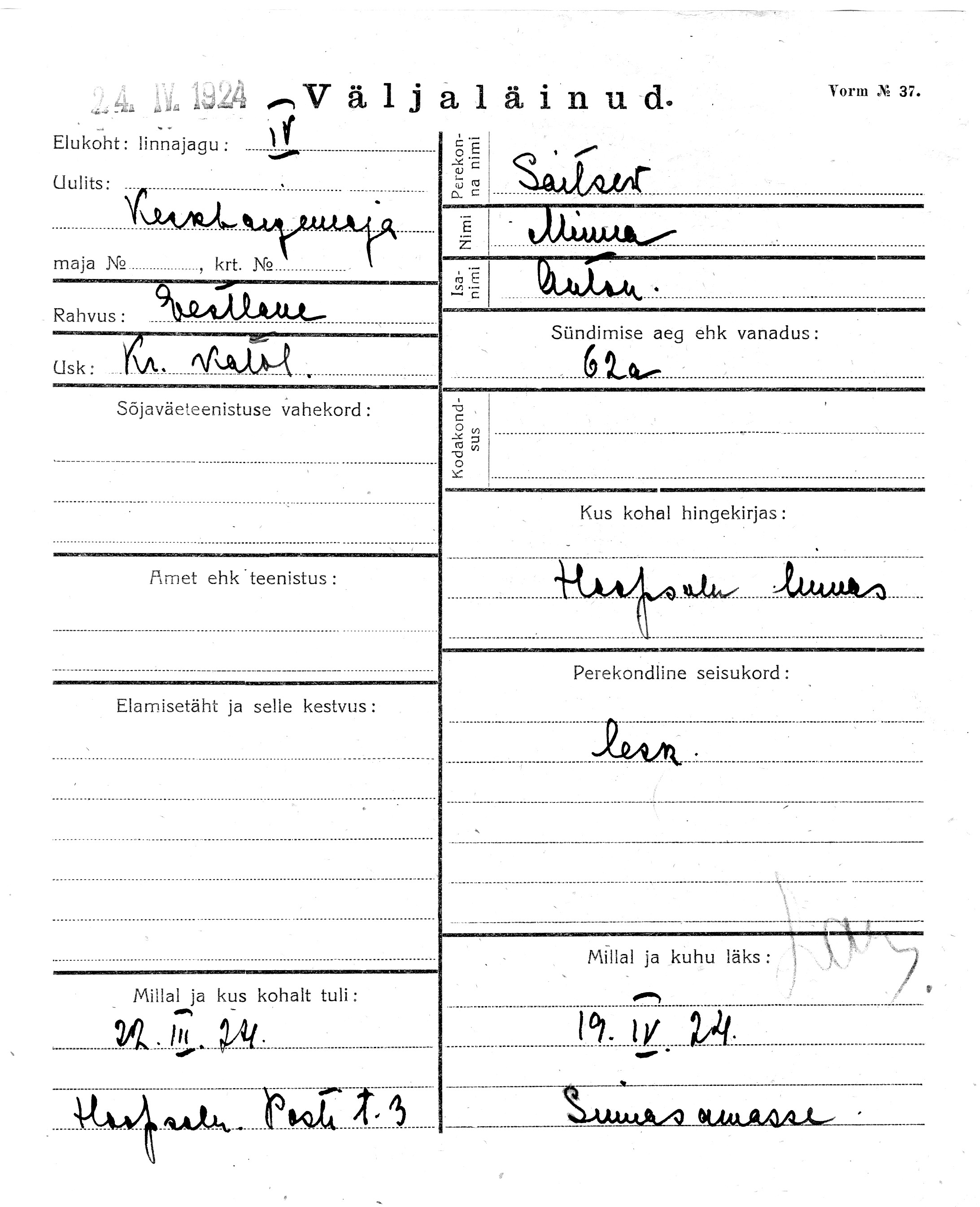 Saitsev, Minna, Anton