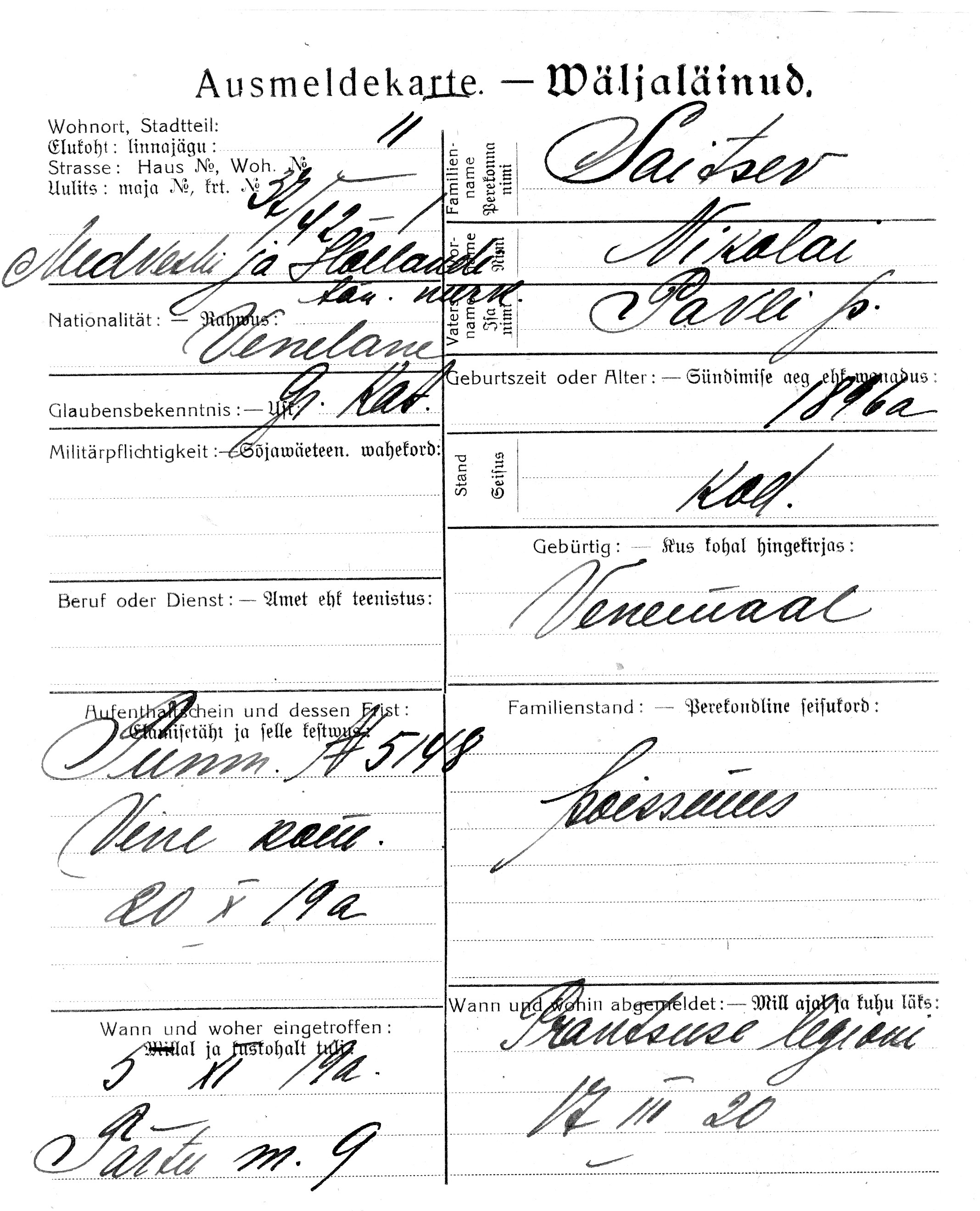 Saitsev, Nikolai, Pavel