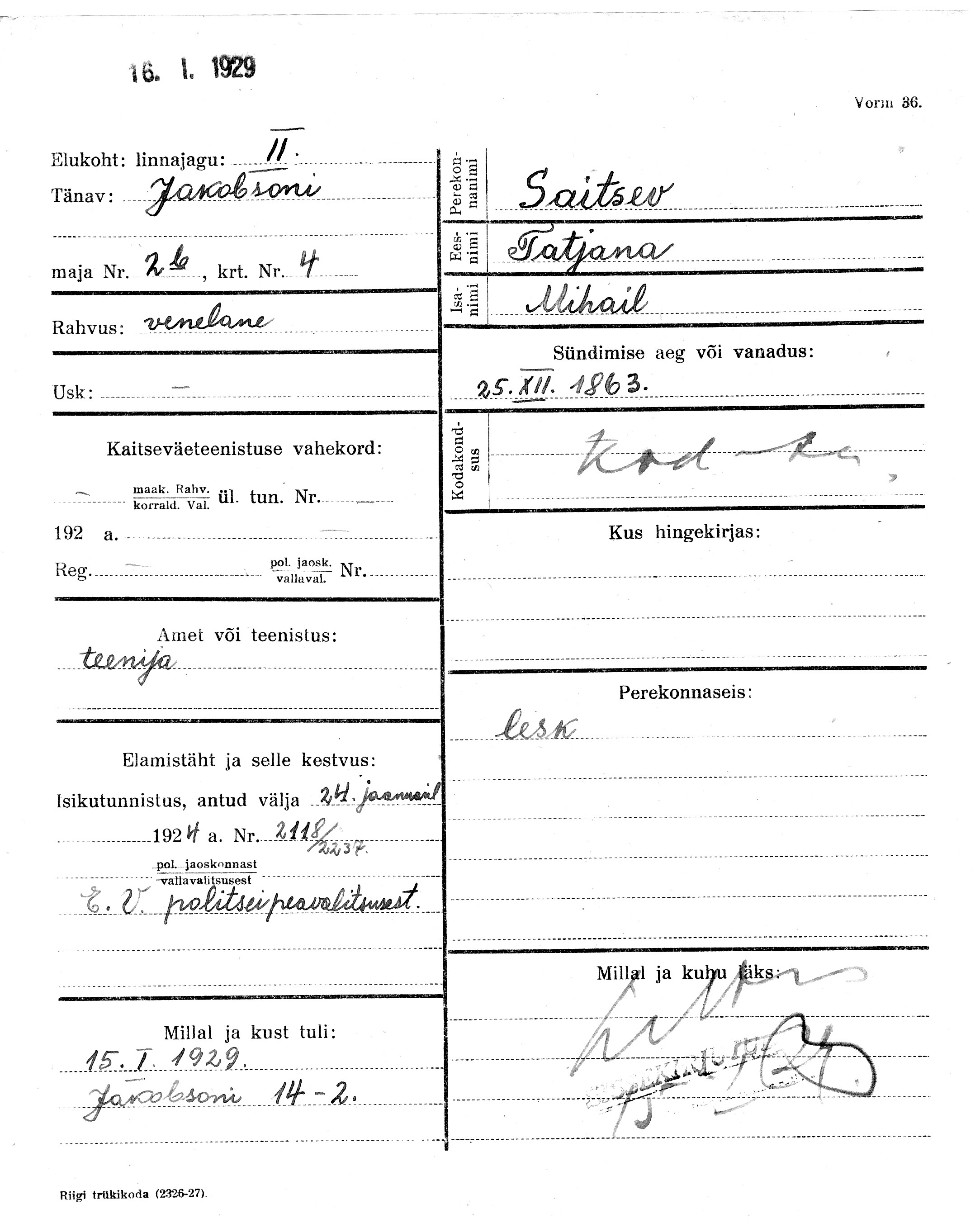 Saitsev, Tatjana, Mihail