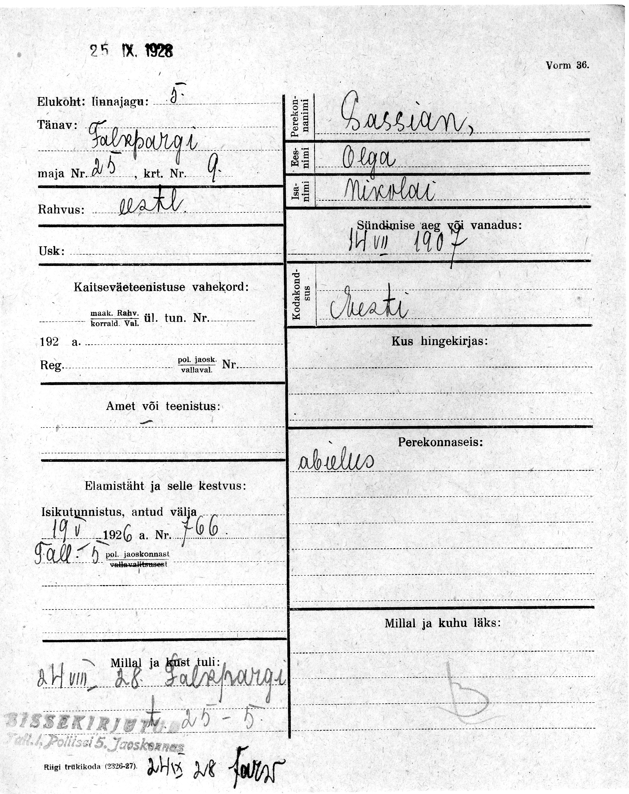 Sassian, Olga, Nikolai