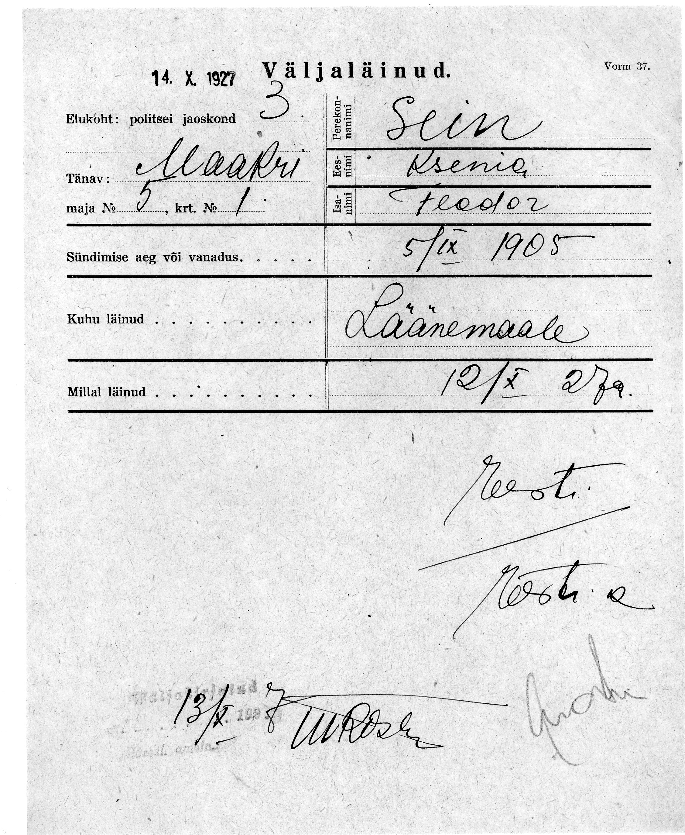 Sein, Ksenia, Feodor