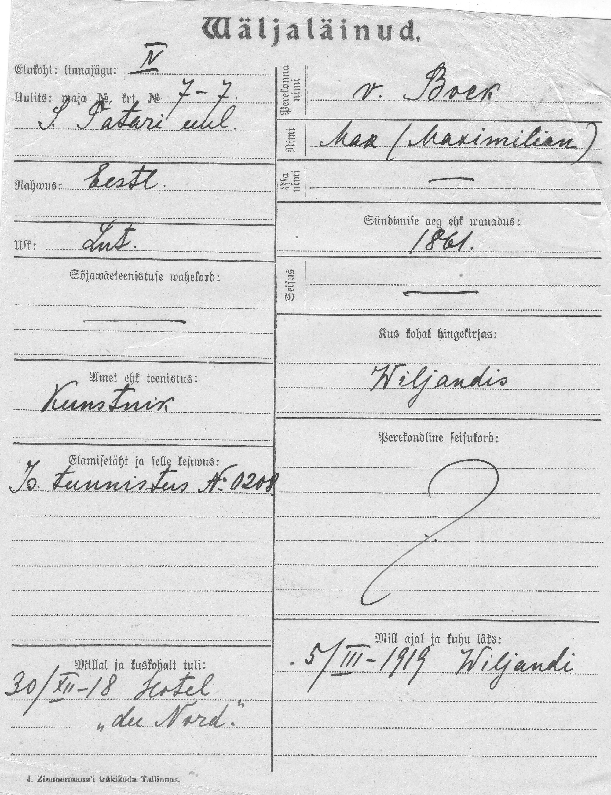 Bock, Max(maximilian)