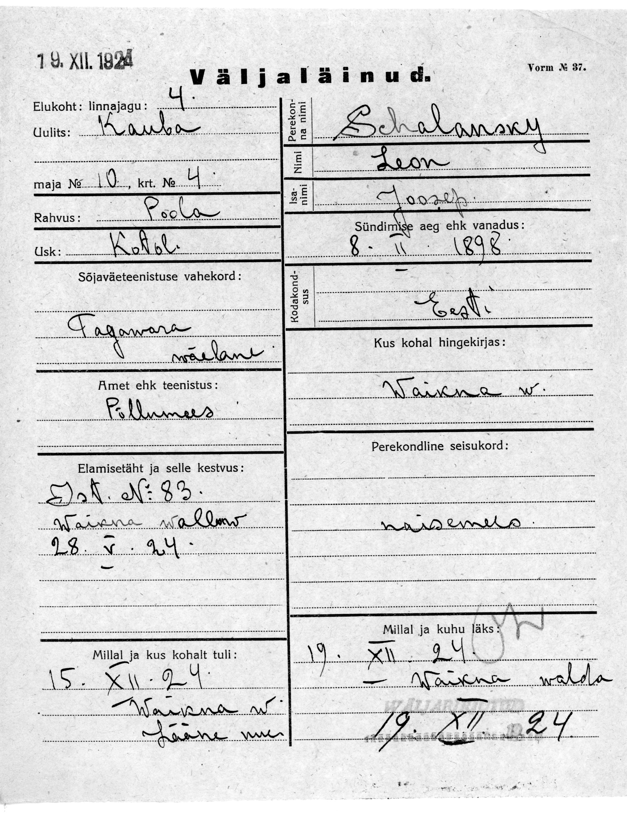 Schalansky, Leon, Joosf