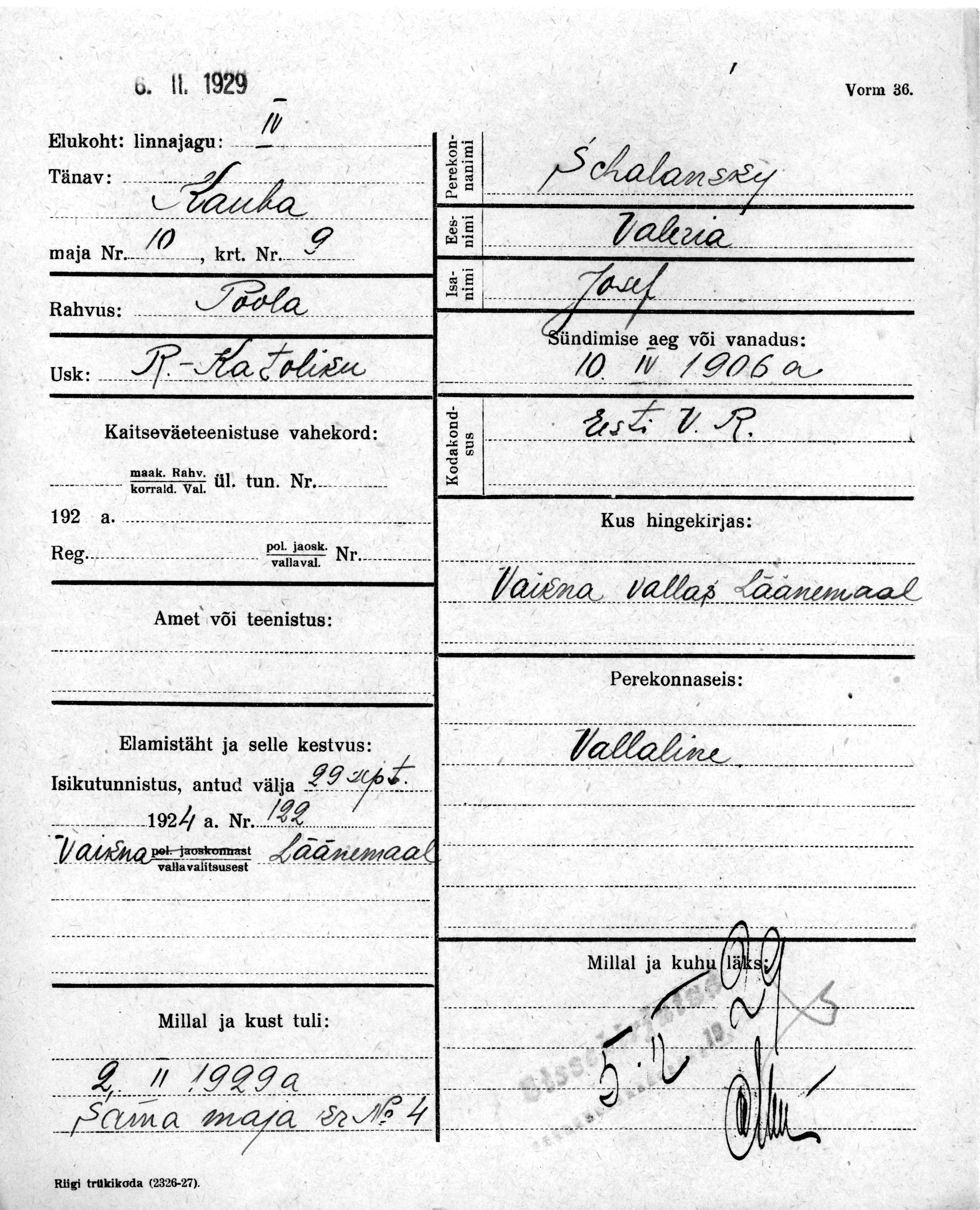 Schalansky, Valeria, Josef