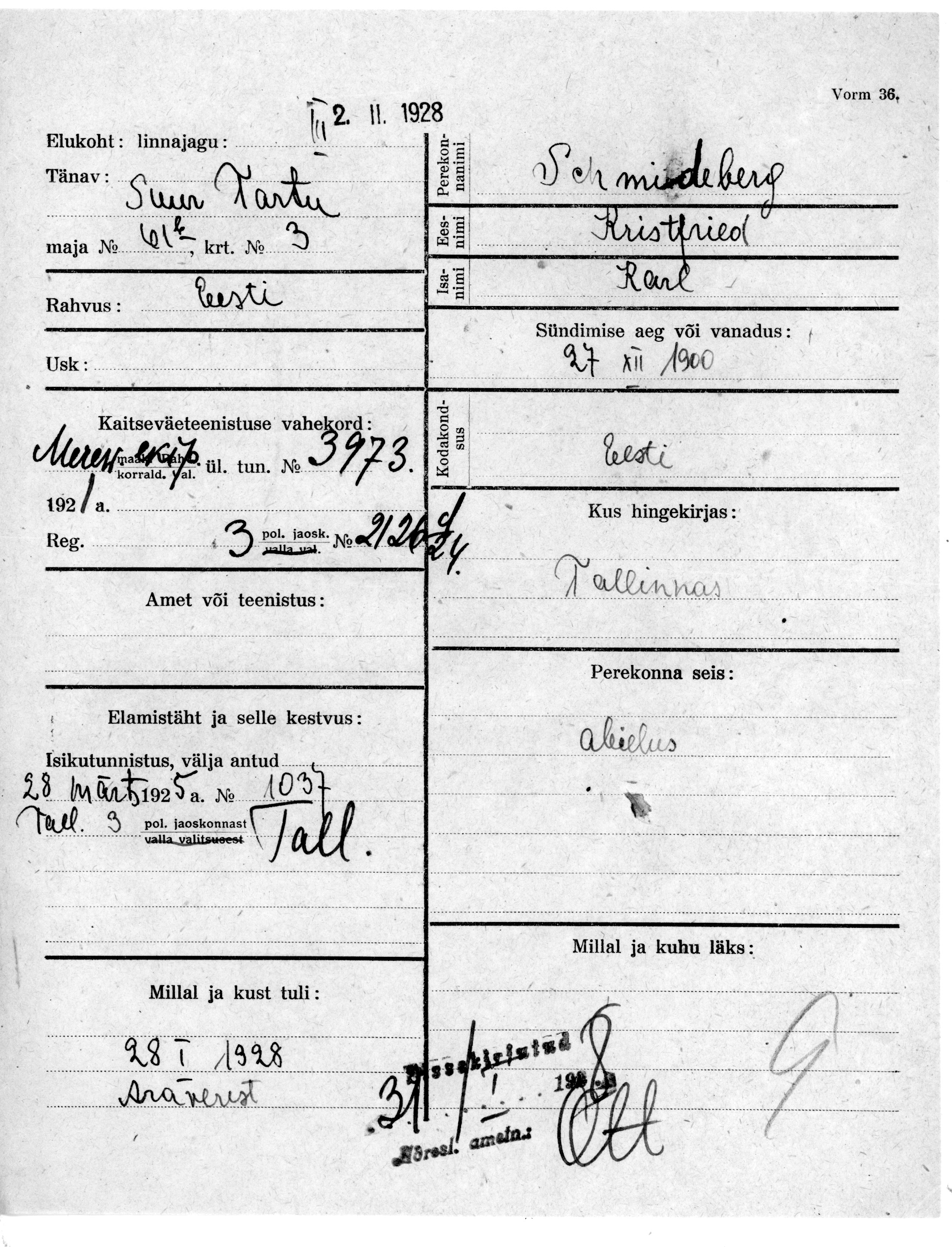 Schmiedeberg, Kristfried, Karl