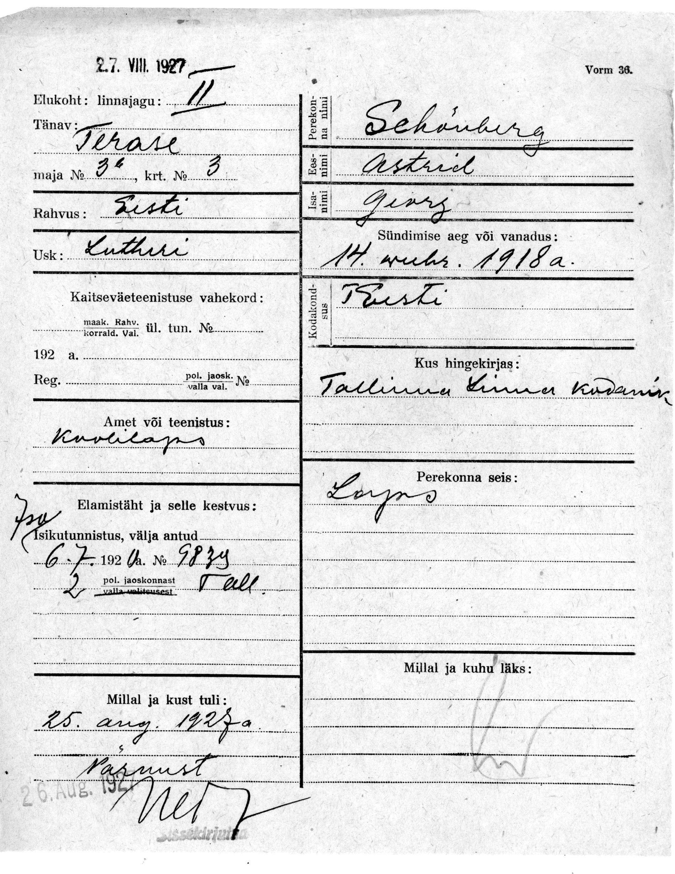 Schönberg, Astrid, Georg