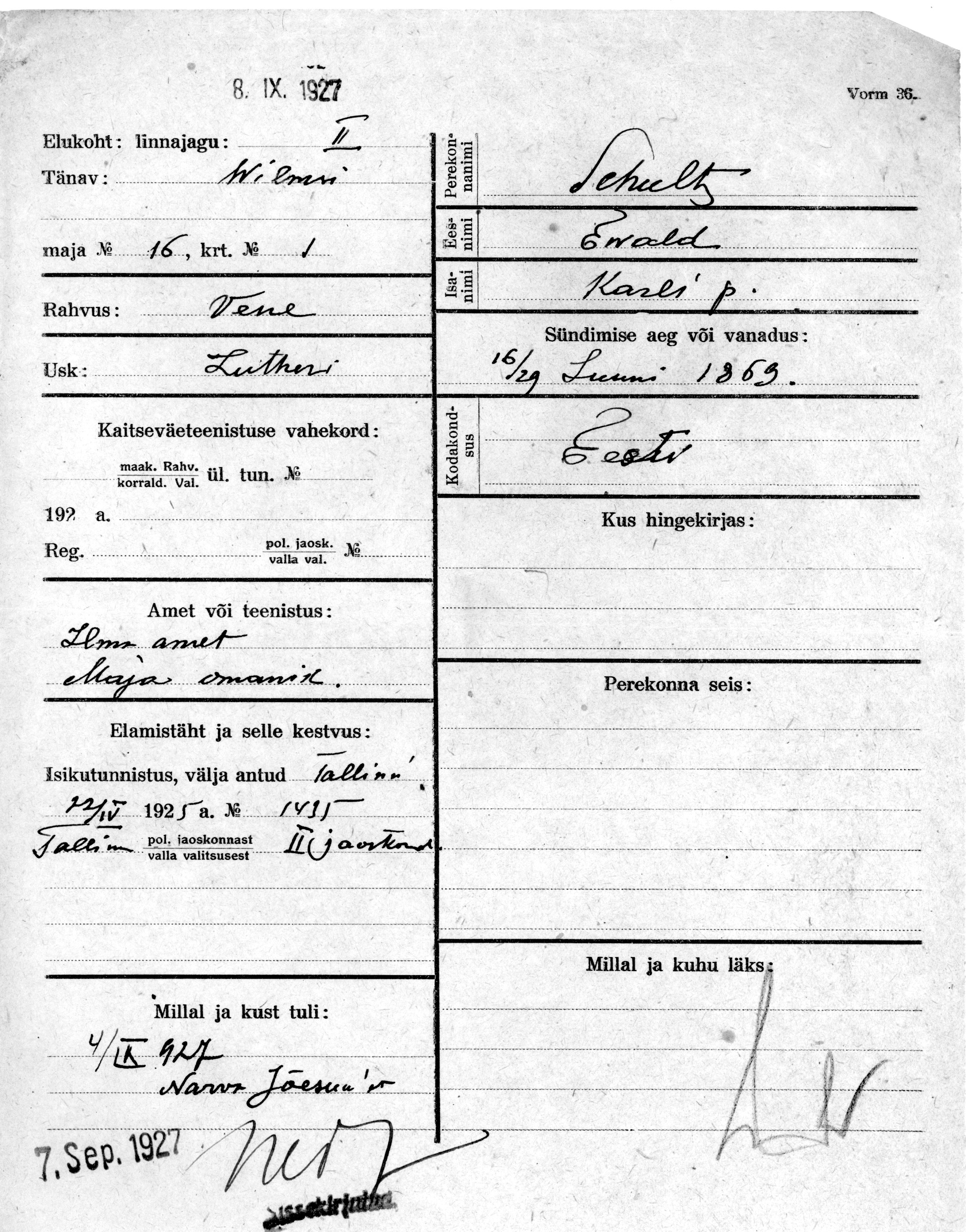 Schults, Ewald, Karl