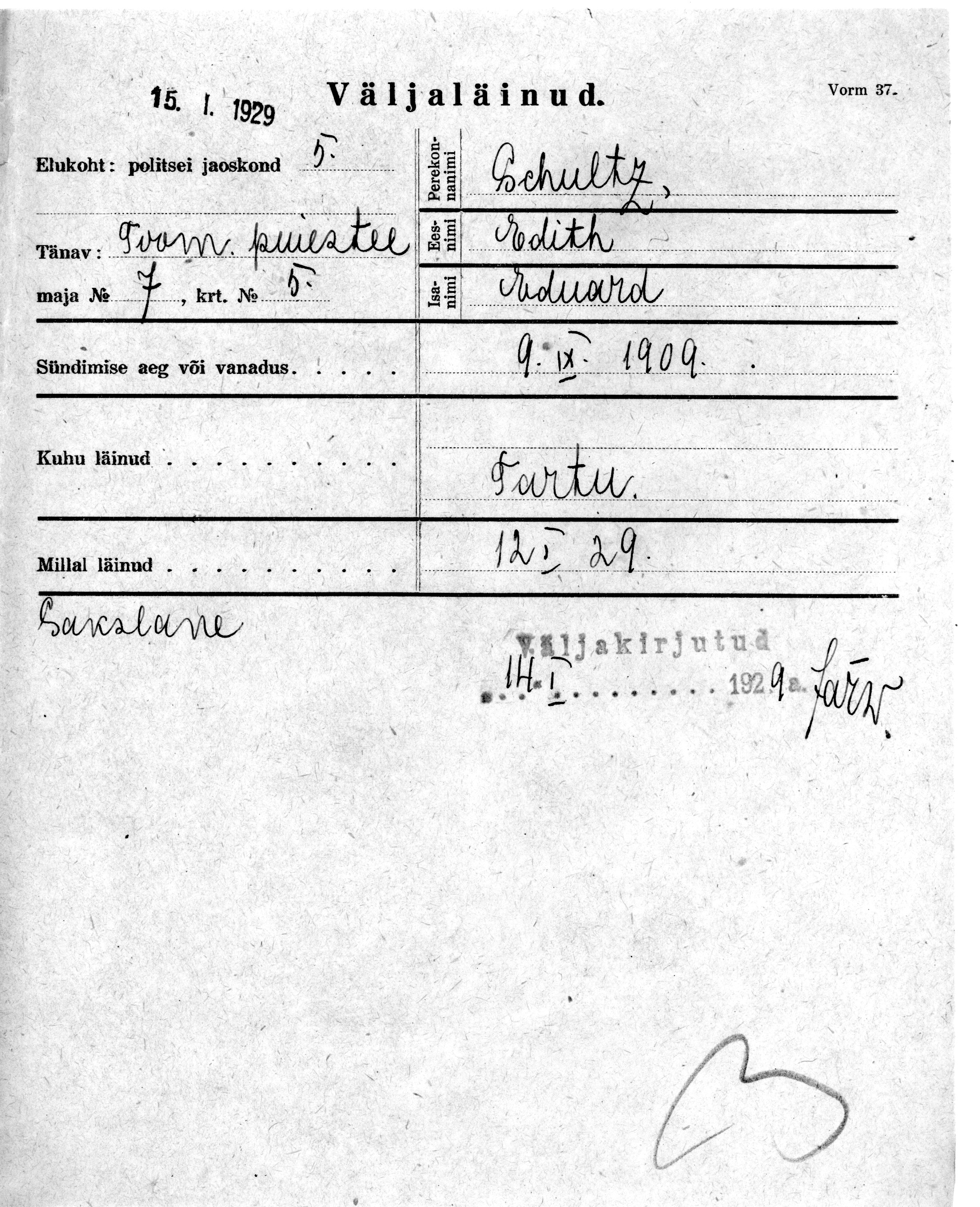 Schultz, Edith, Eduard