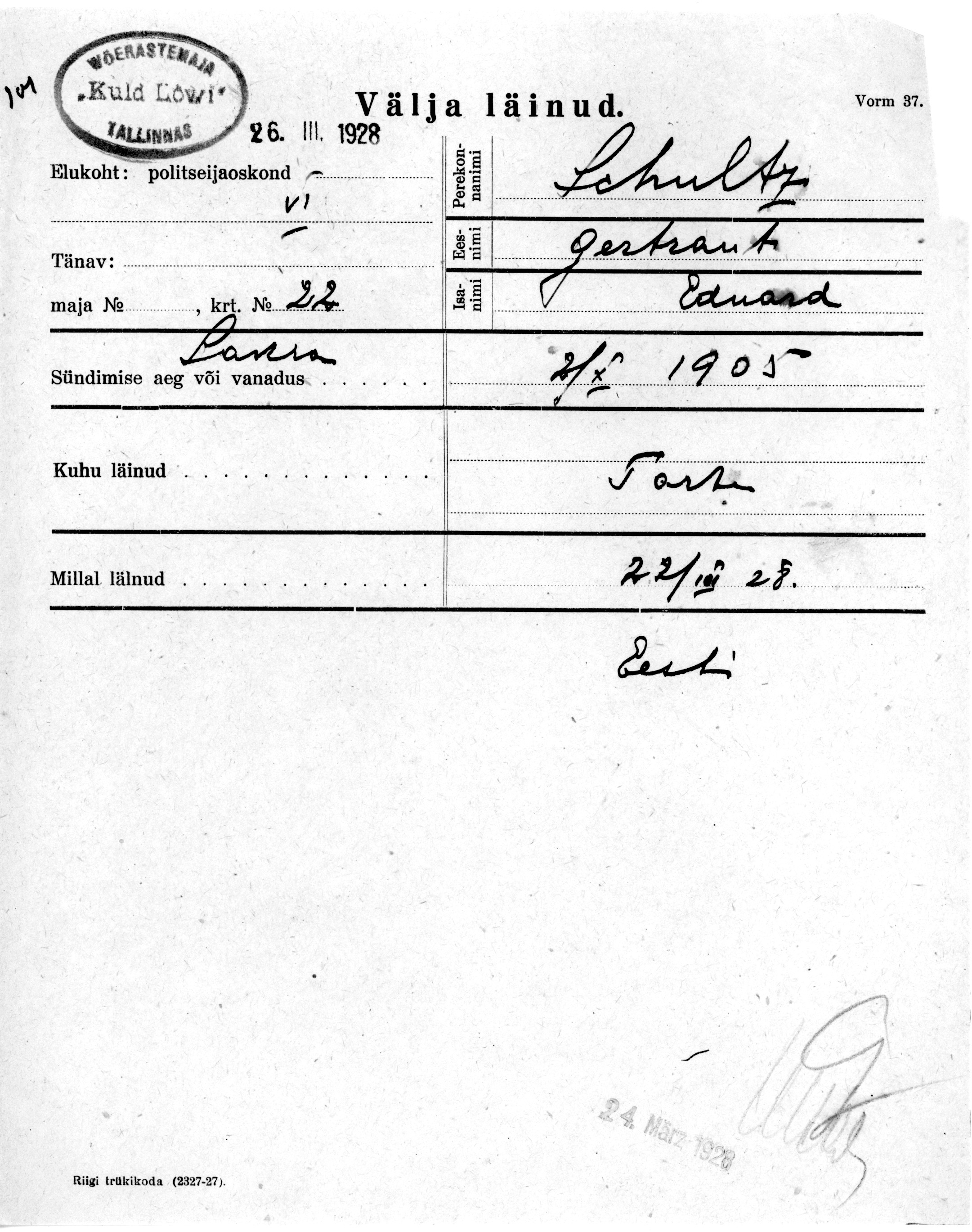 Schultz, Gertraut, Eduard