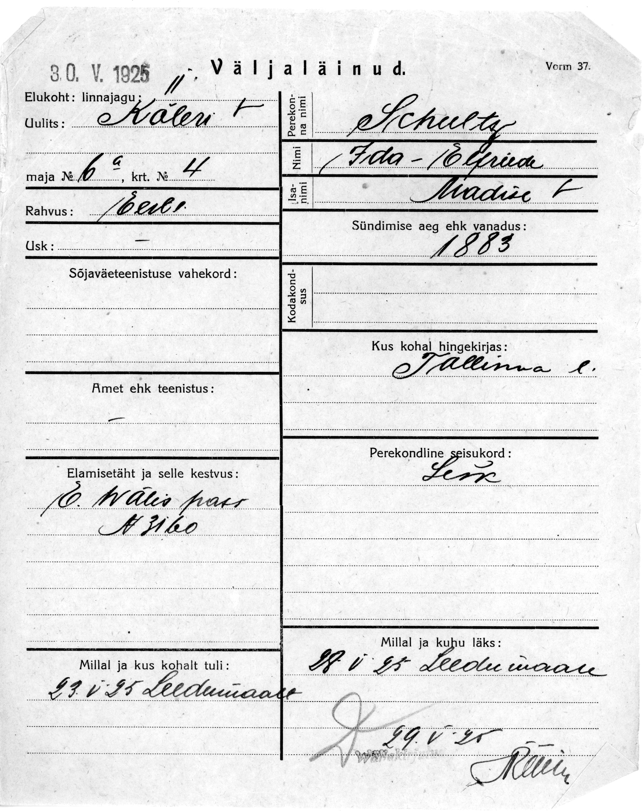 Schultz, Ida-Marie, Madis