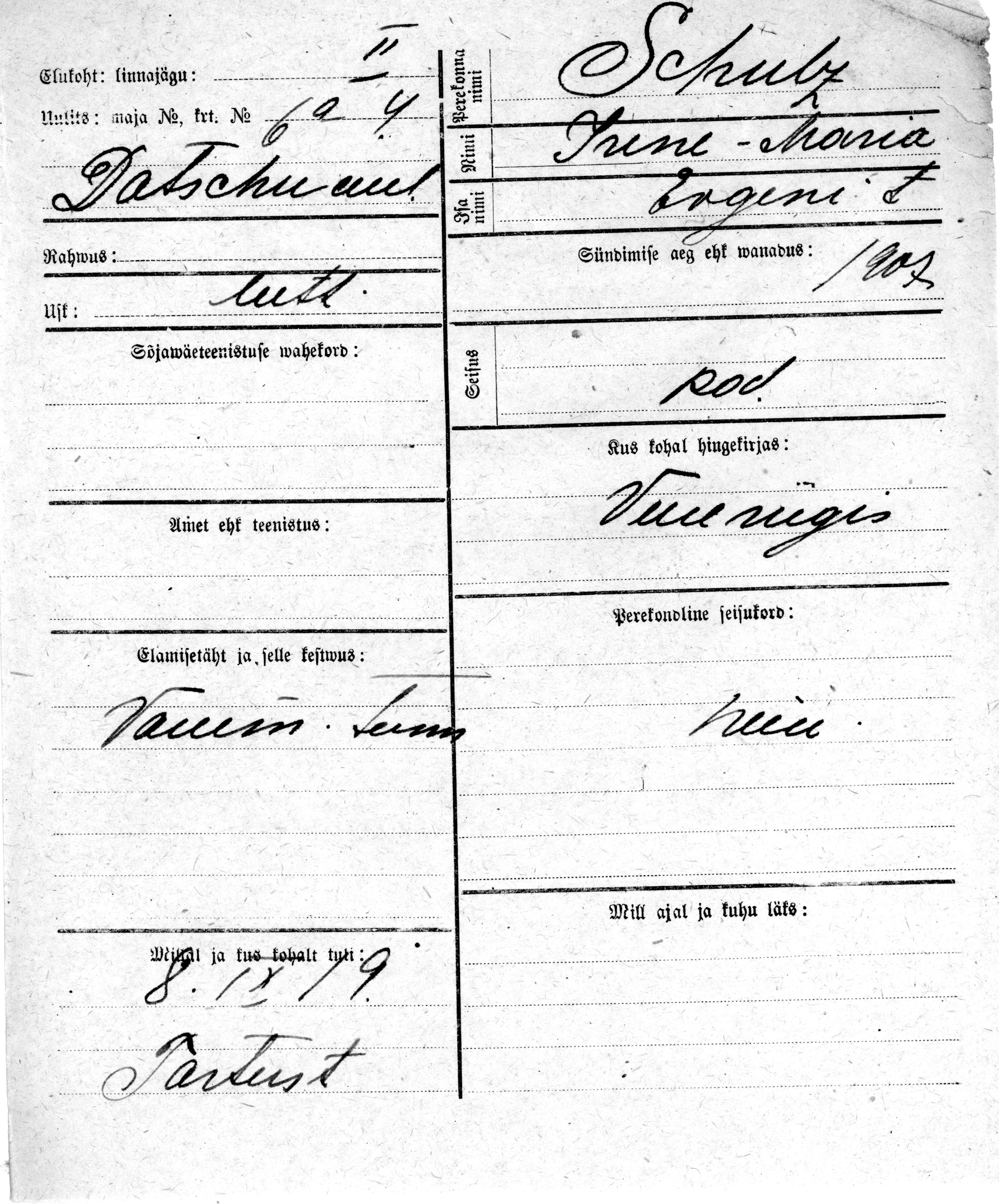 Schultz, Irene-Maria, Evgeni