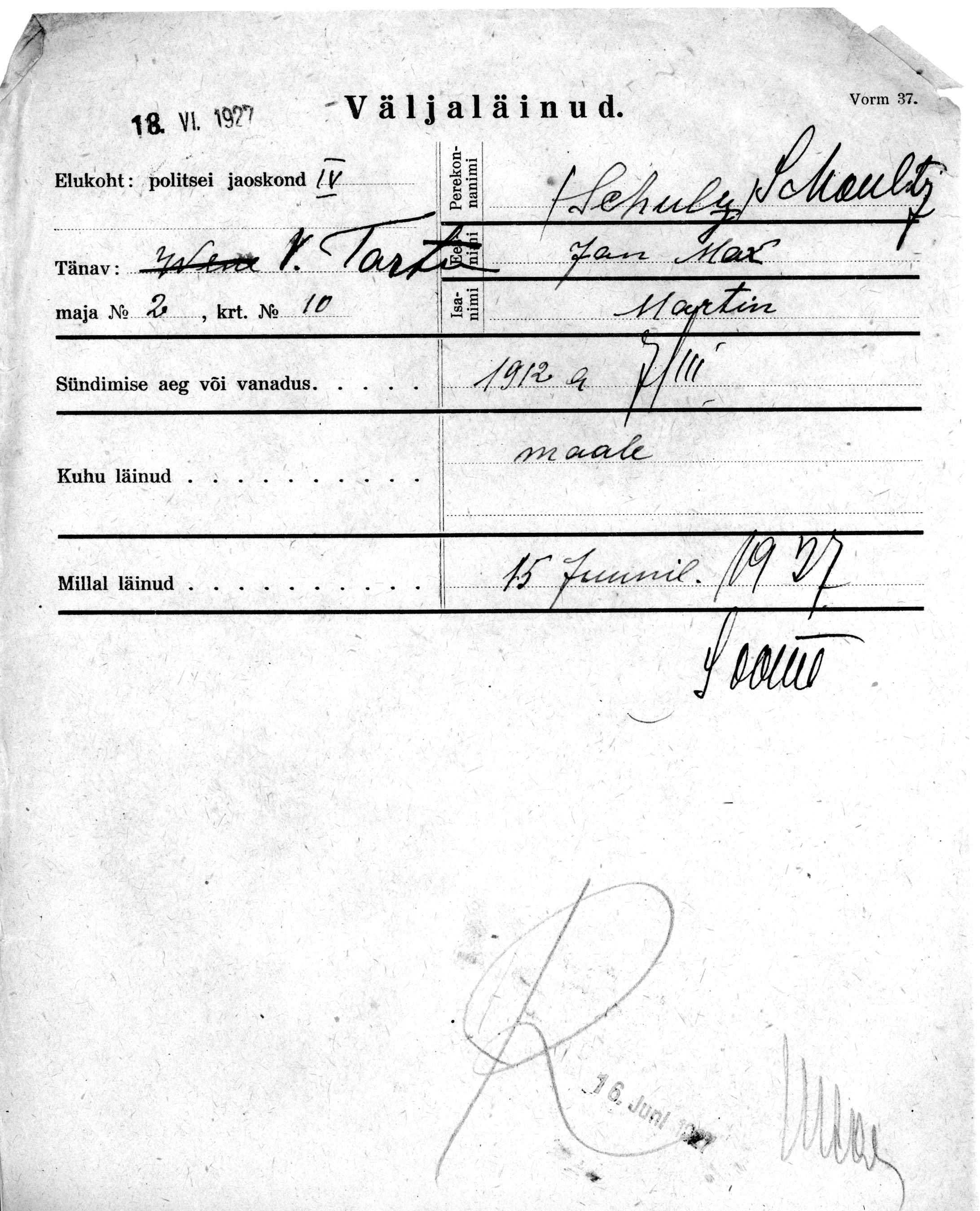 Schultz, Jan max, Martin