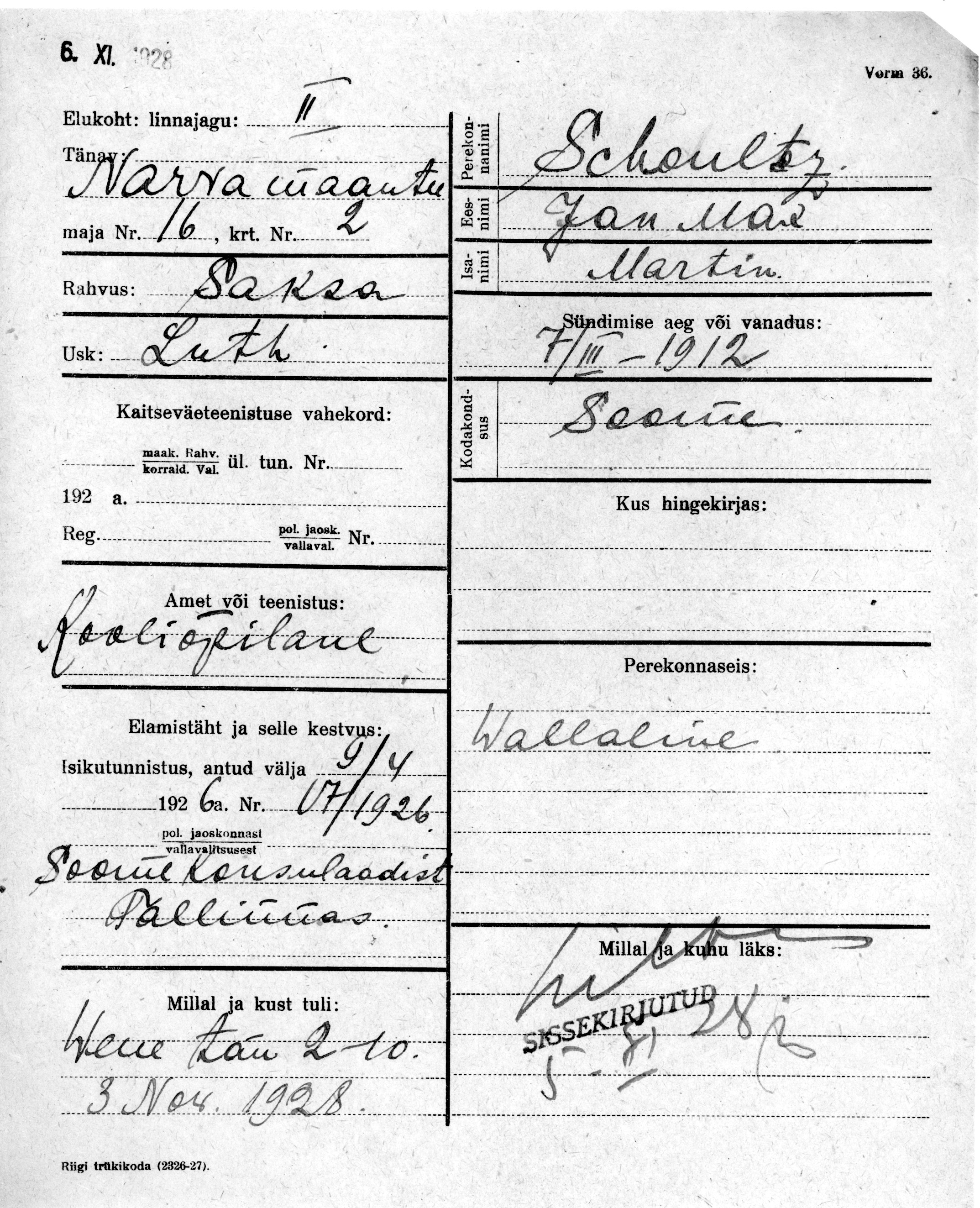 Schultz, Jan max, Martin