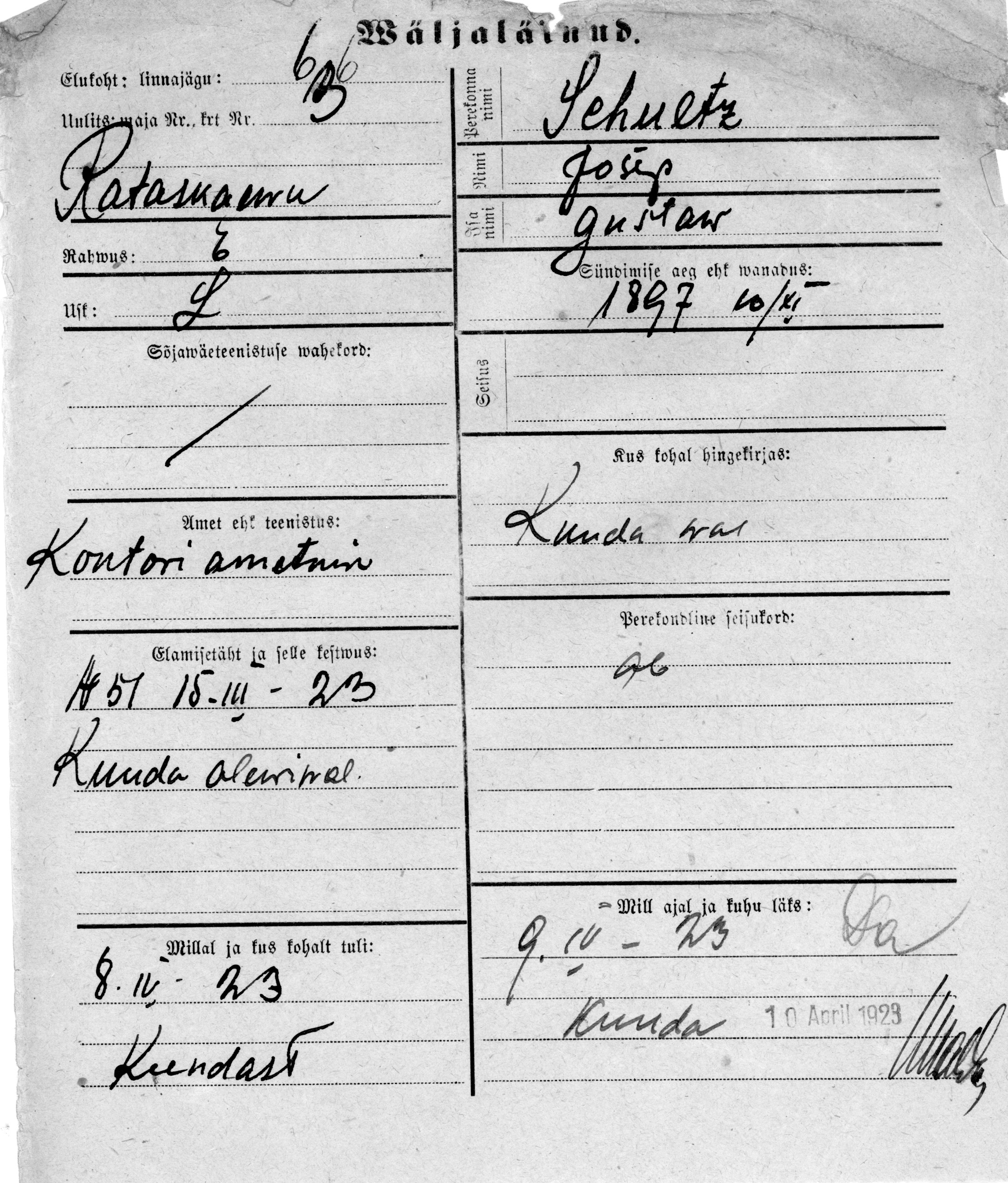 Schultz, Josip, Gustav