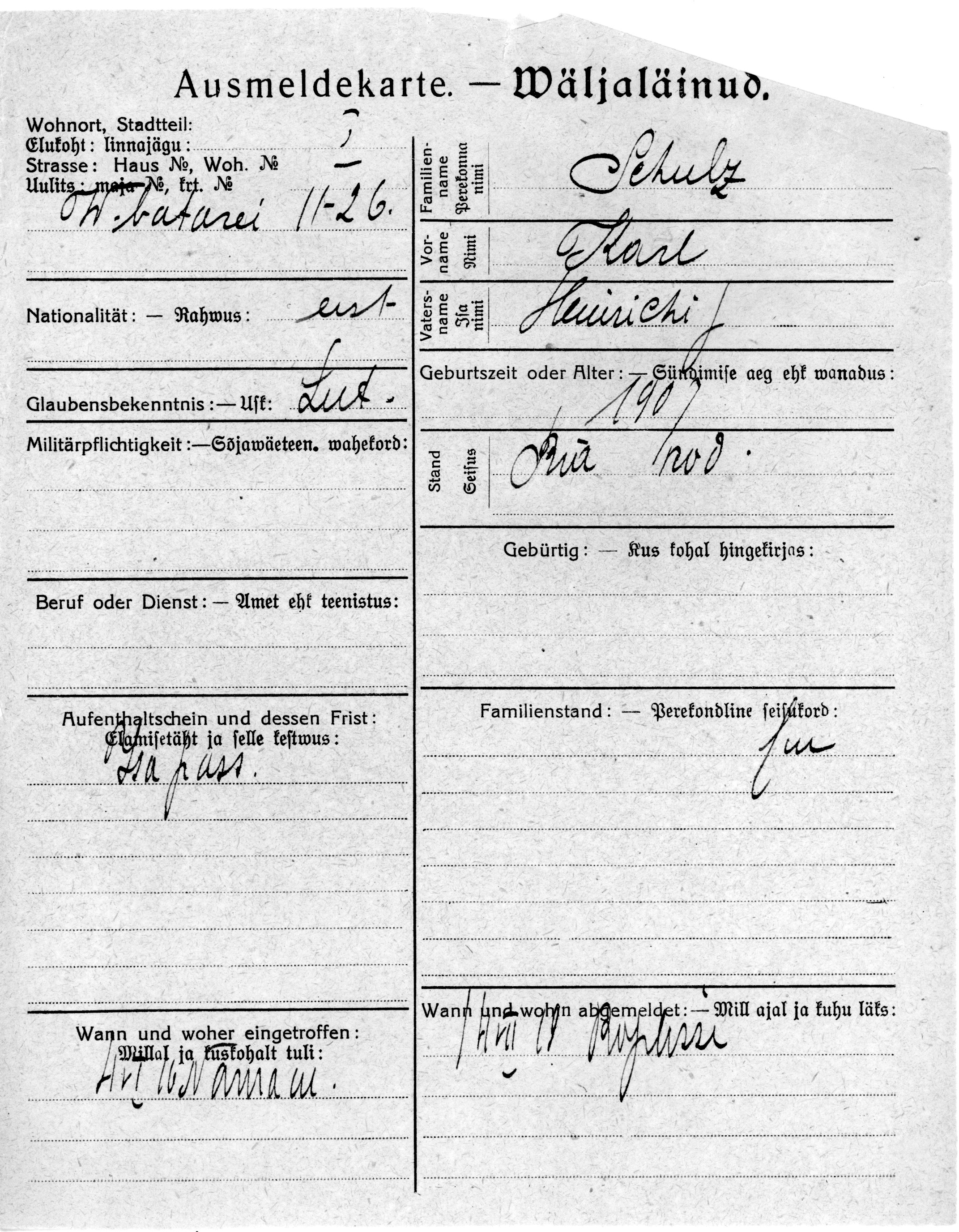 Schultz, Karl, Heinrich