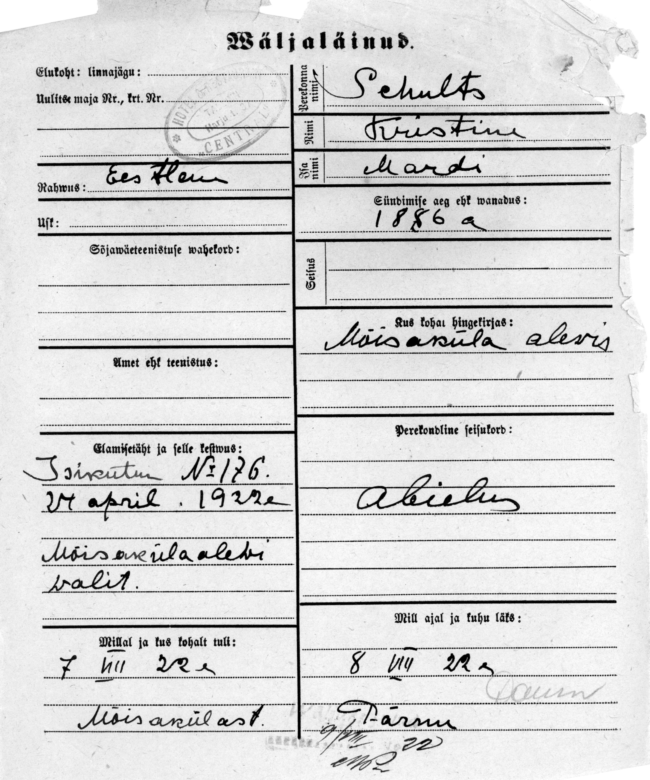 Schultz, Kristine, Mart