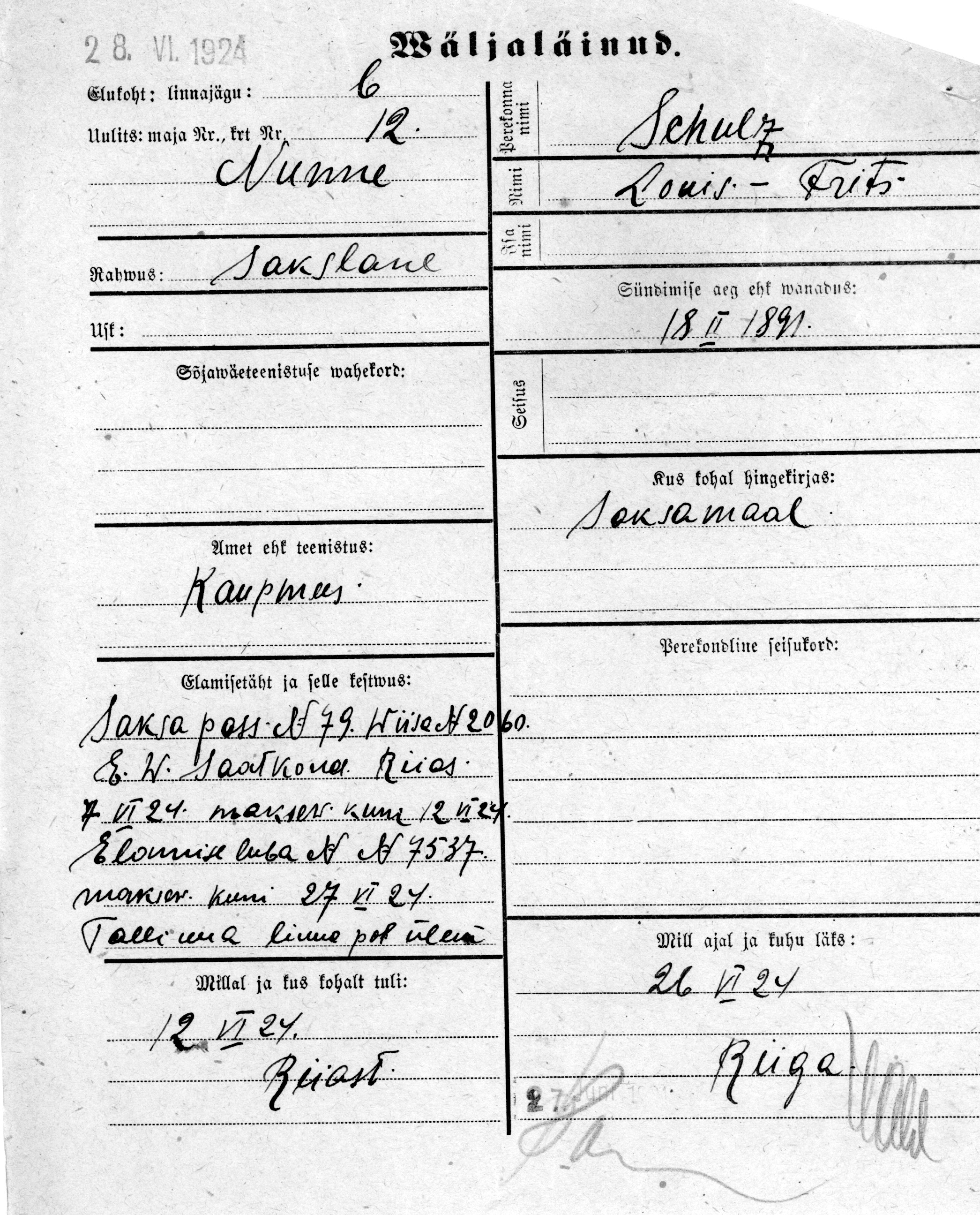 Schultz, Louis-Frits