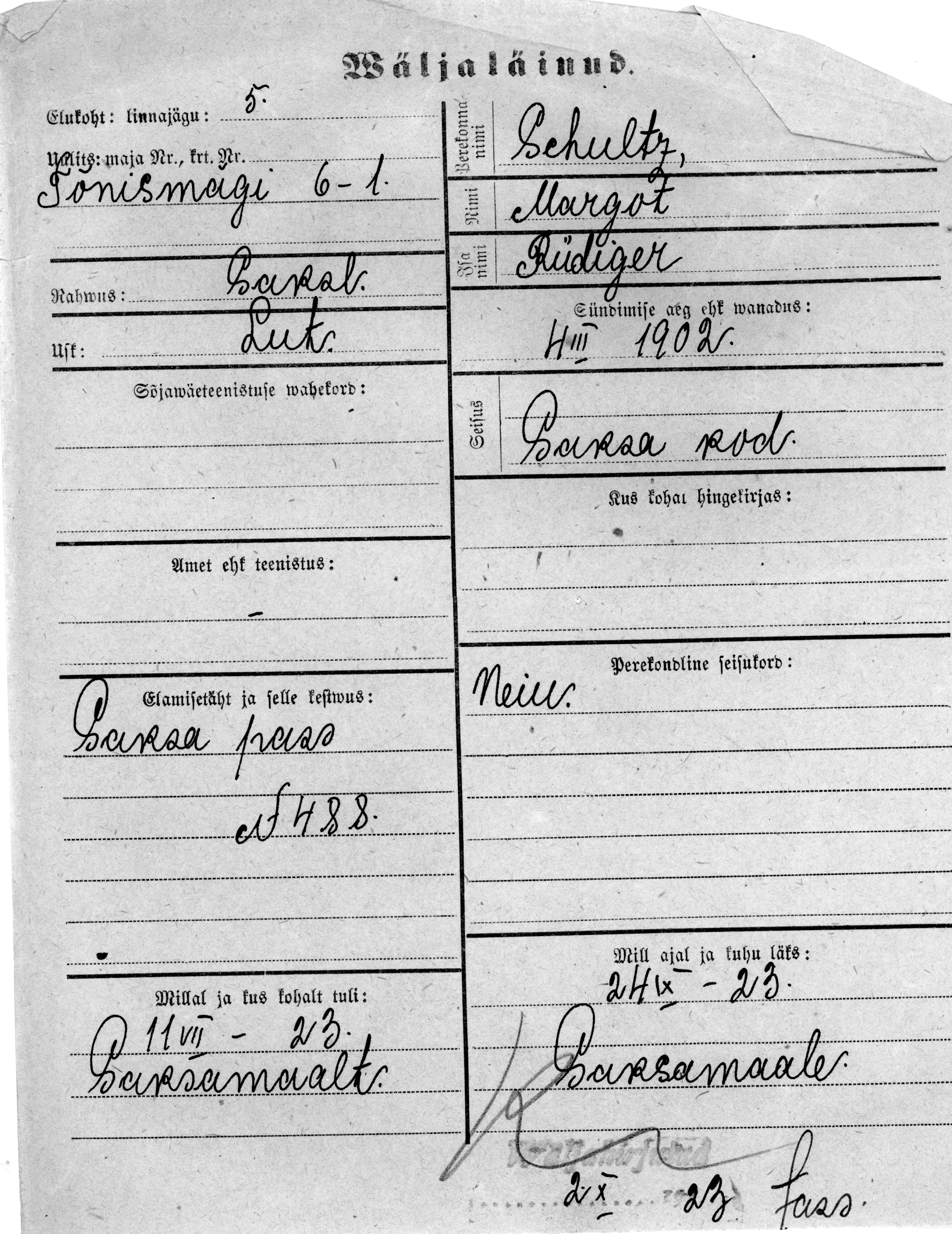 Schultz, Margot, Rüdiger