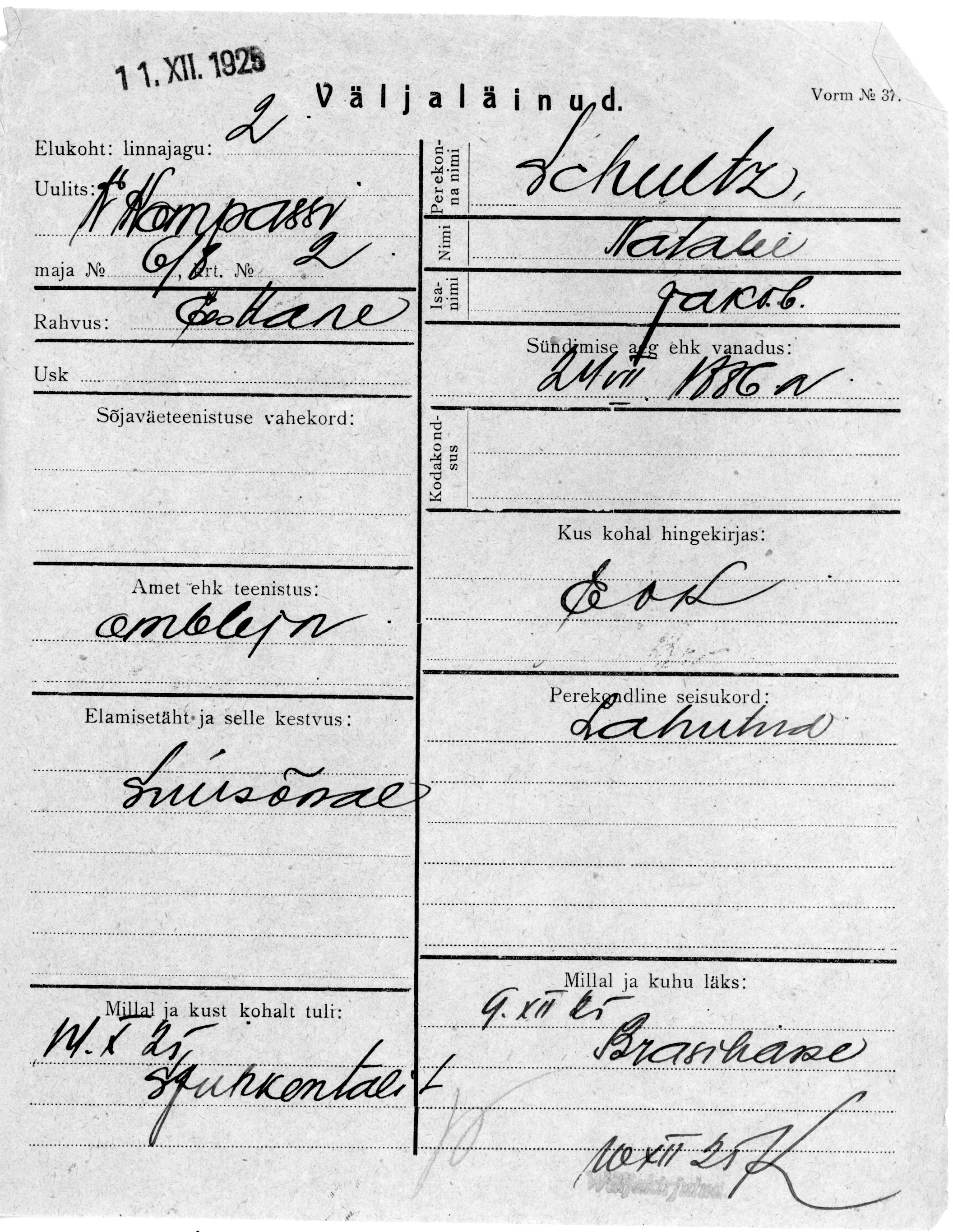 Schultz, Natalie, Jakob