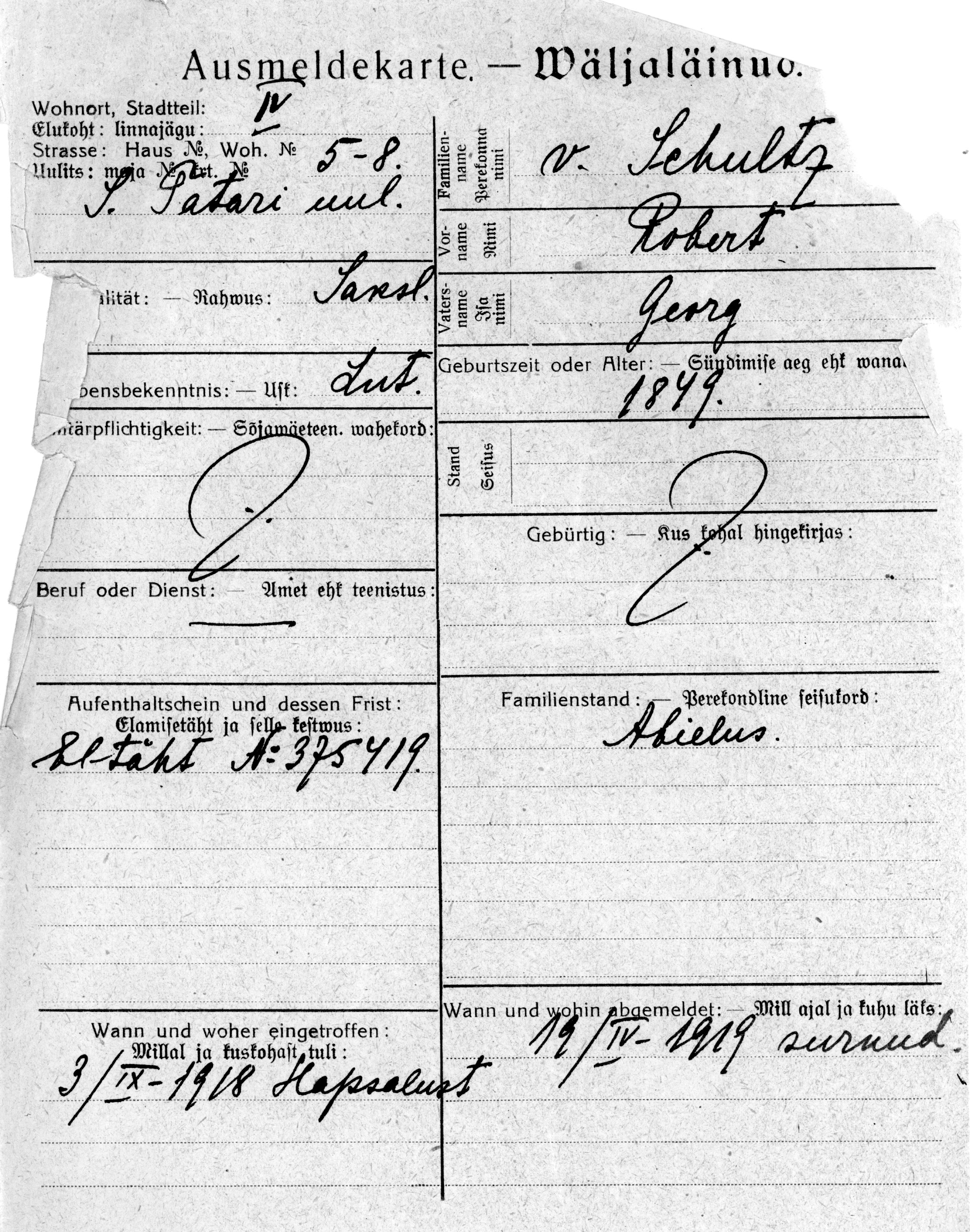 Schultz, Robert, Georg