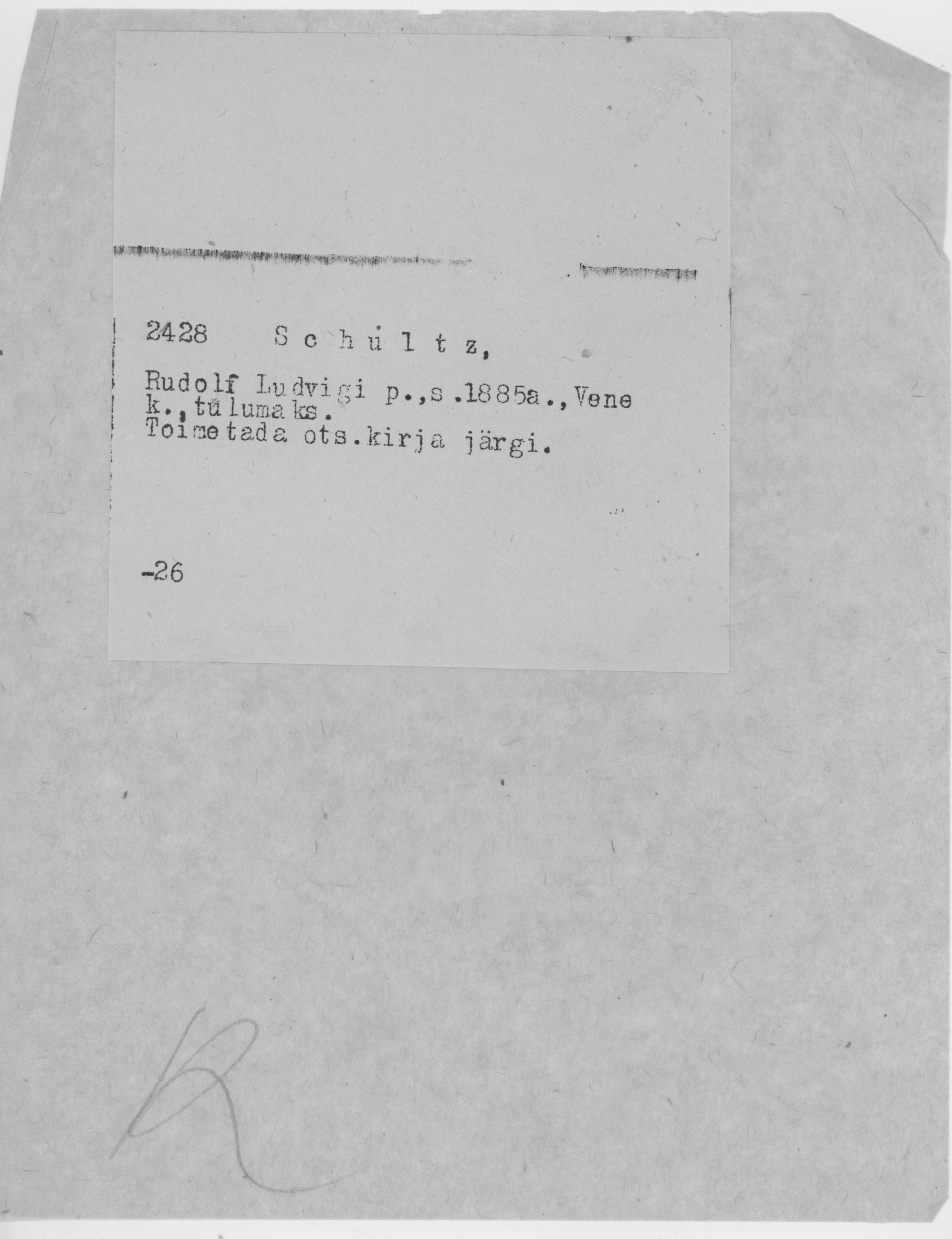 Schultz, Rudolf, Ludwig