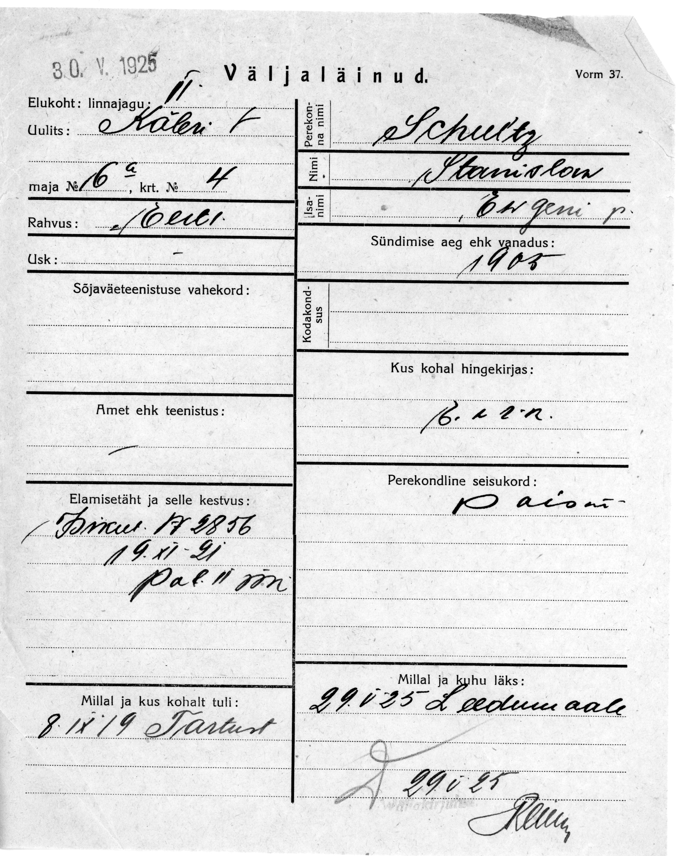 Schultz, Stanislav, Ewgeni