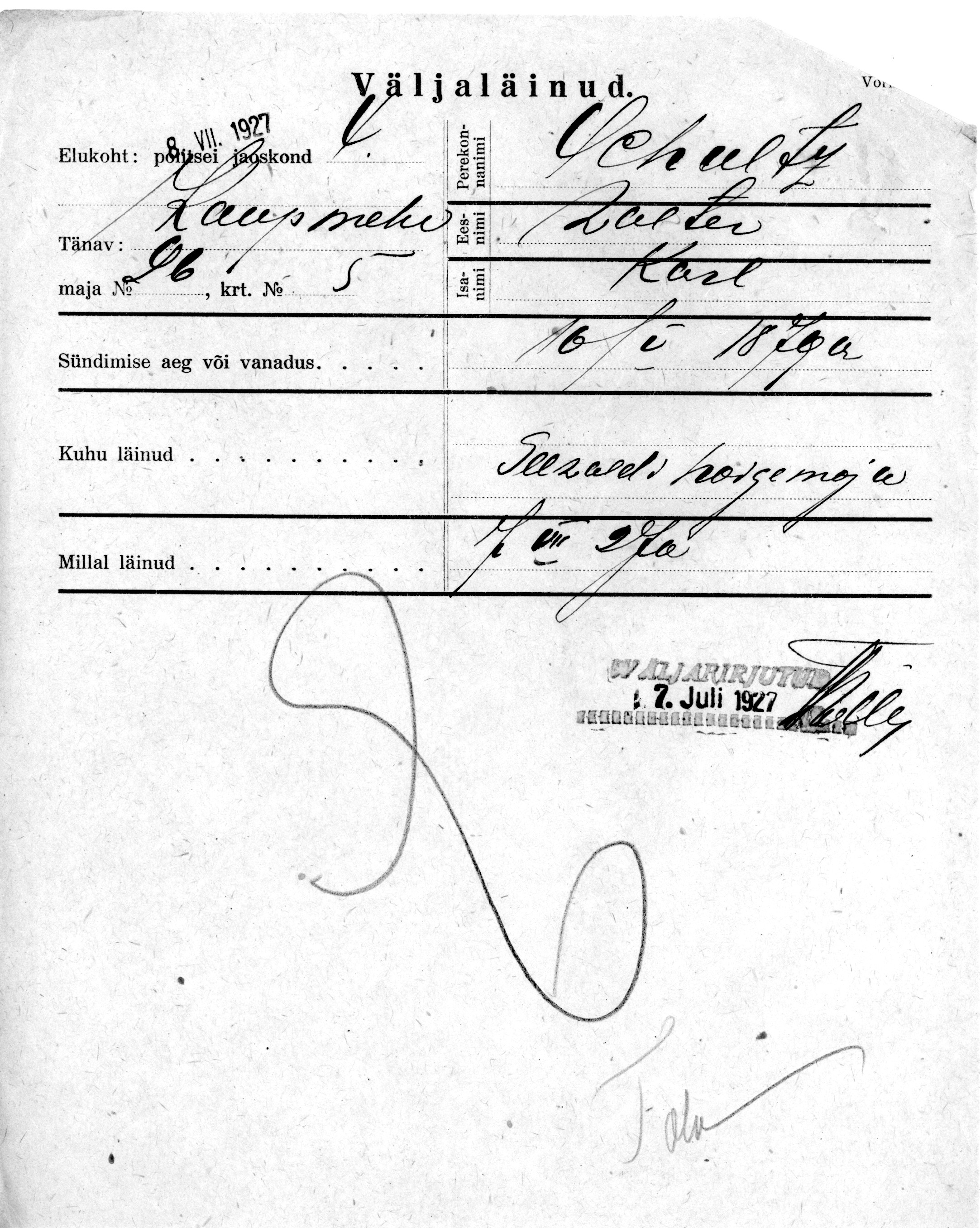 Schultz, Walter, Karl