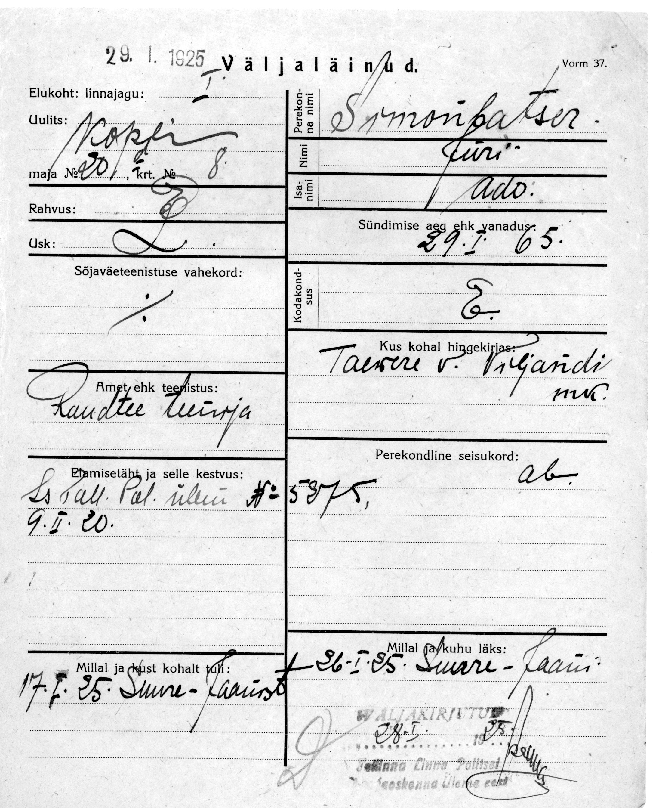 Simonlatser, Jüri, Ado