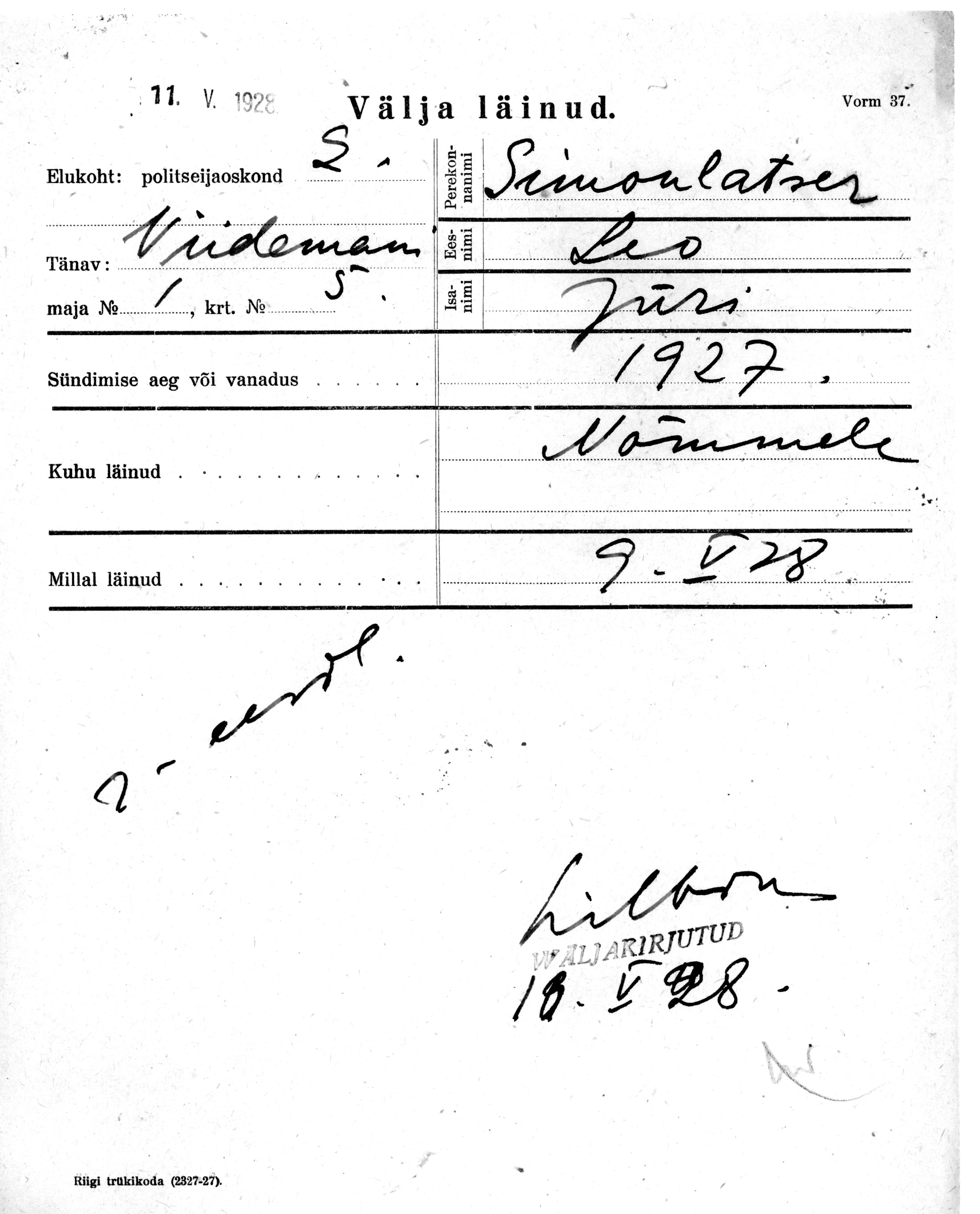 Simonlatser, Leo, Jüri