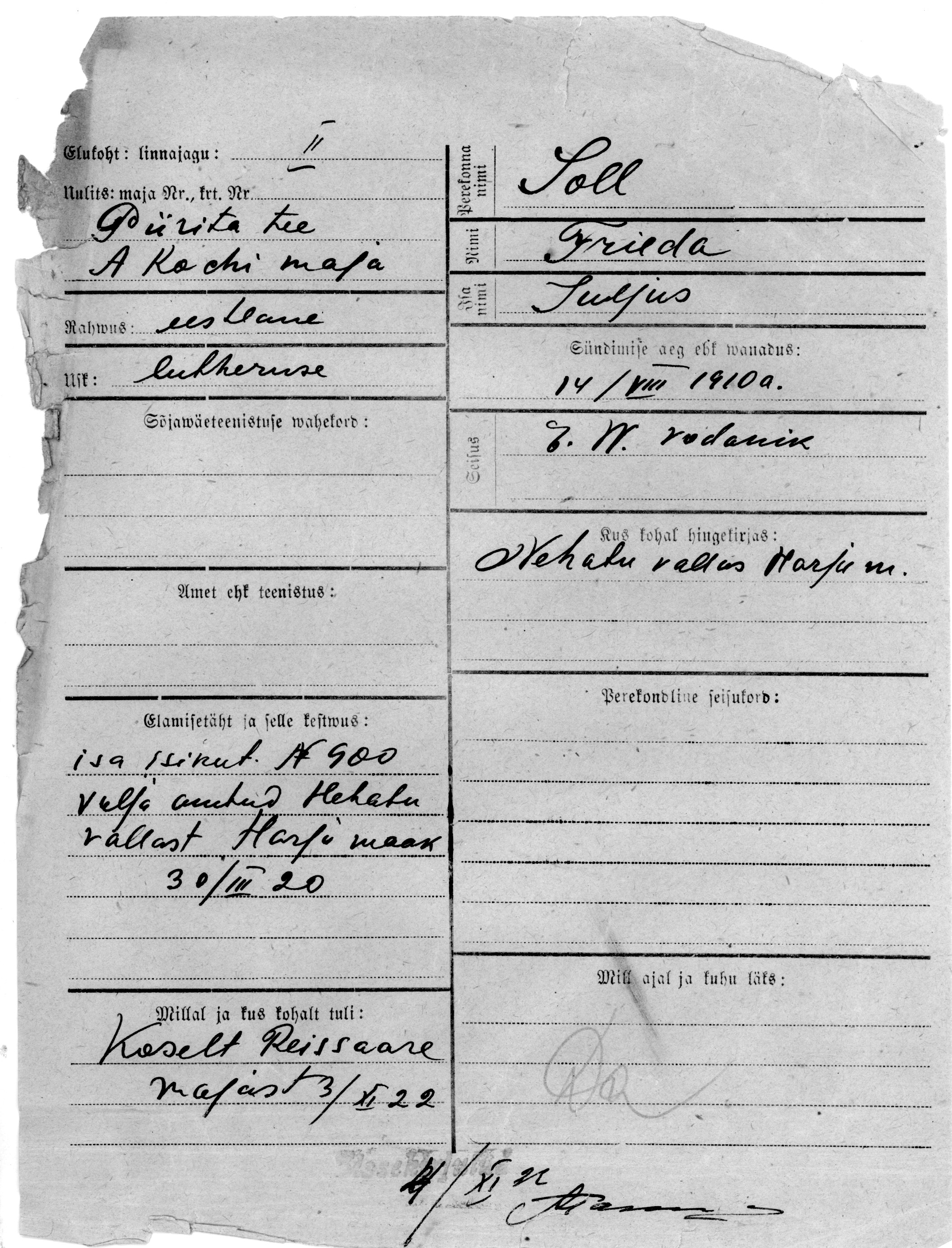 Soll, Frieda, Juljus