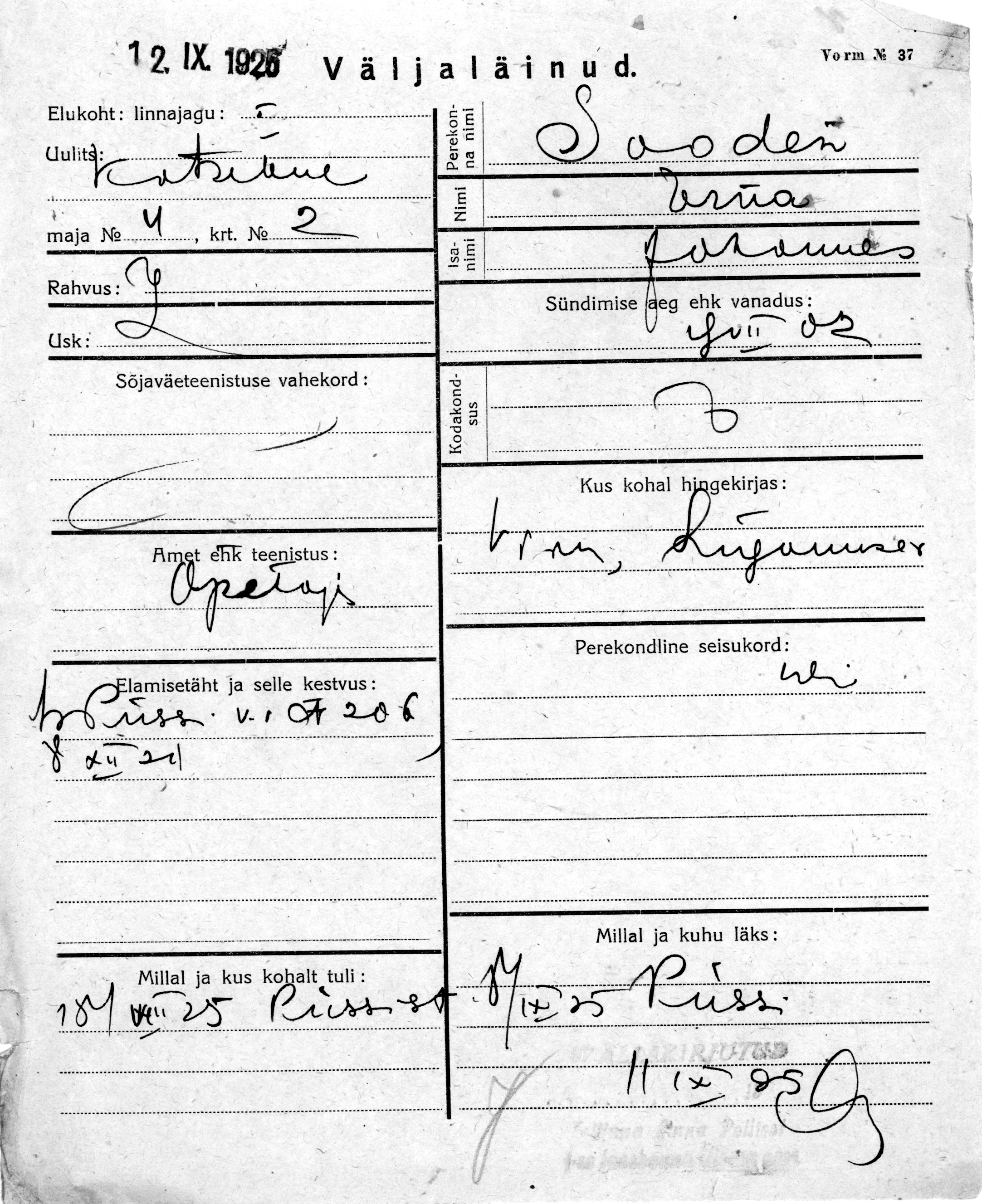 Sooden, Erna, Johannes