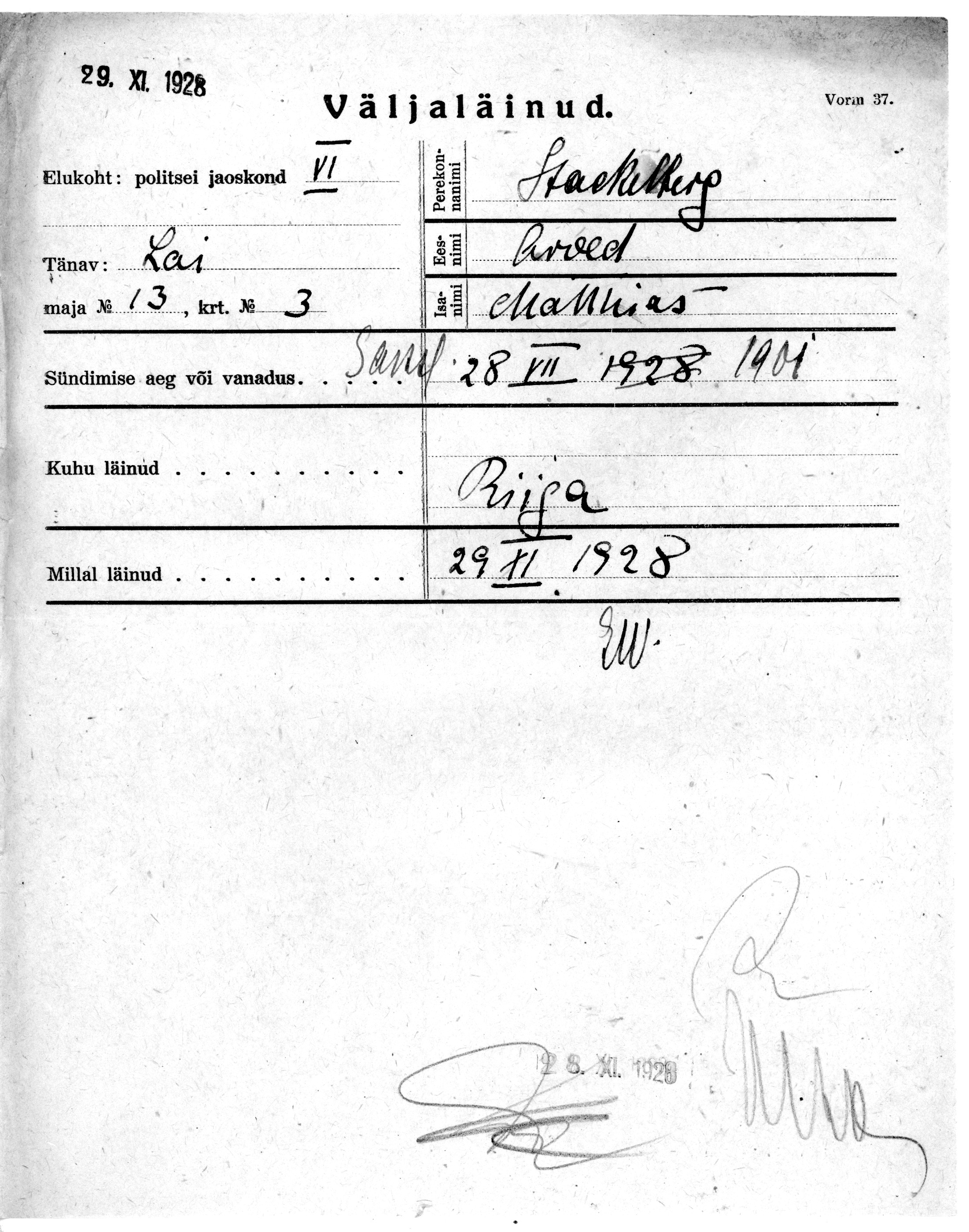 Stackelberg, Arwed, Matthias