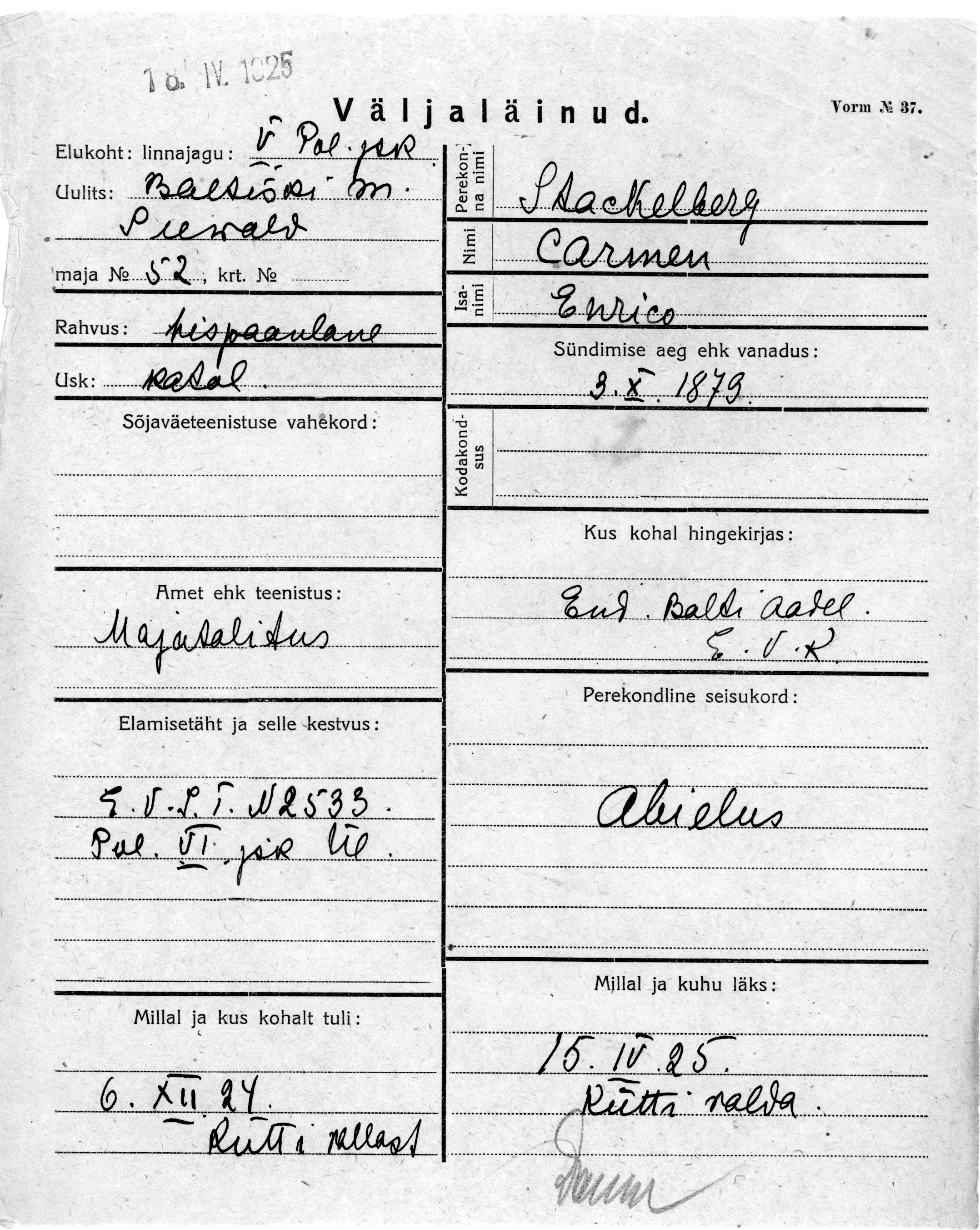 Stackelberg, Carmen, Enrico