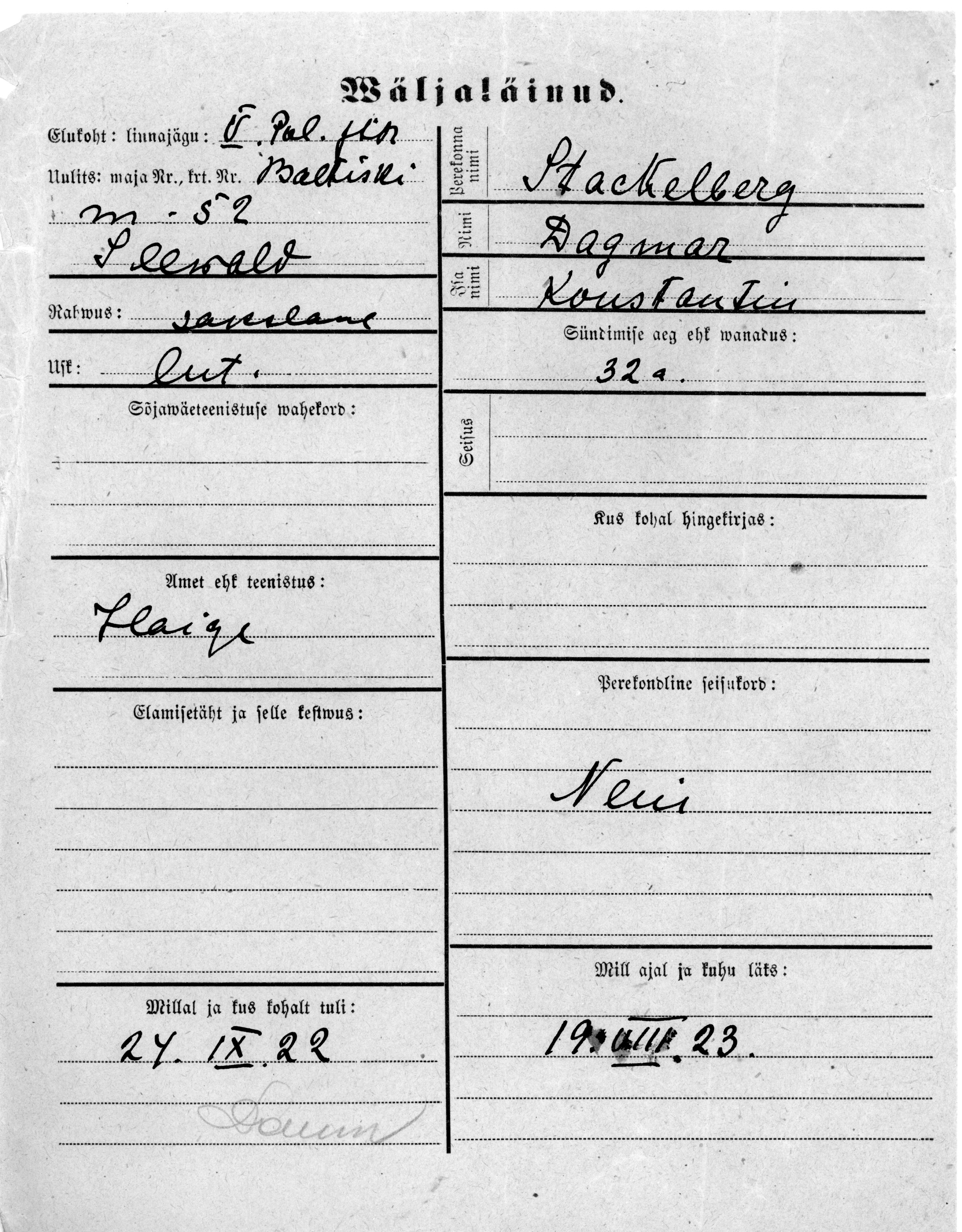 Stackelberg, Dagmar, Konstantin