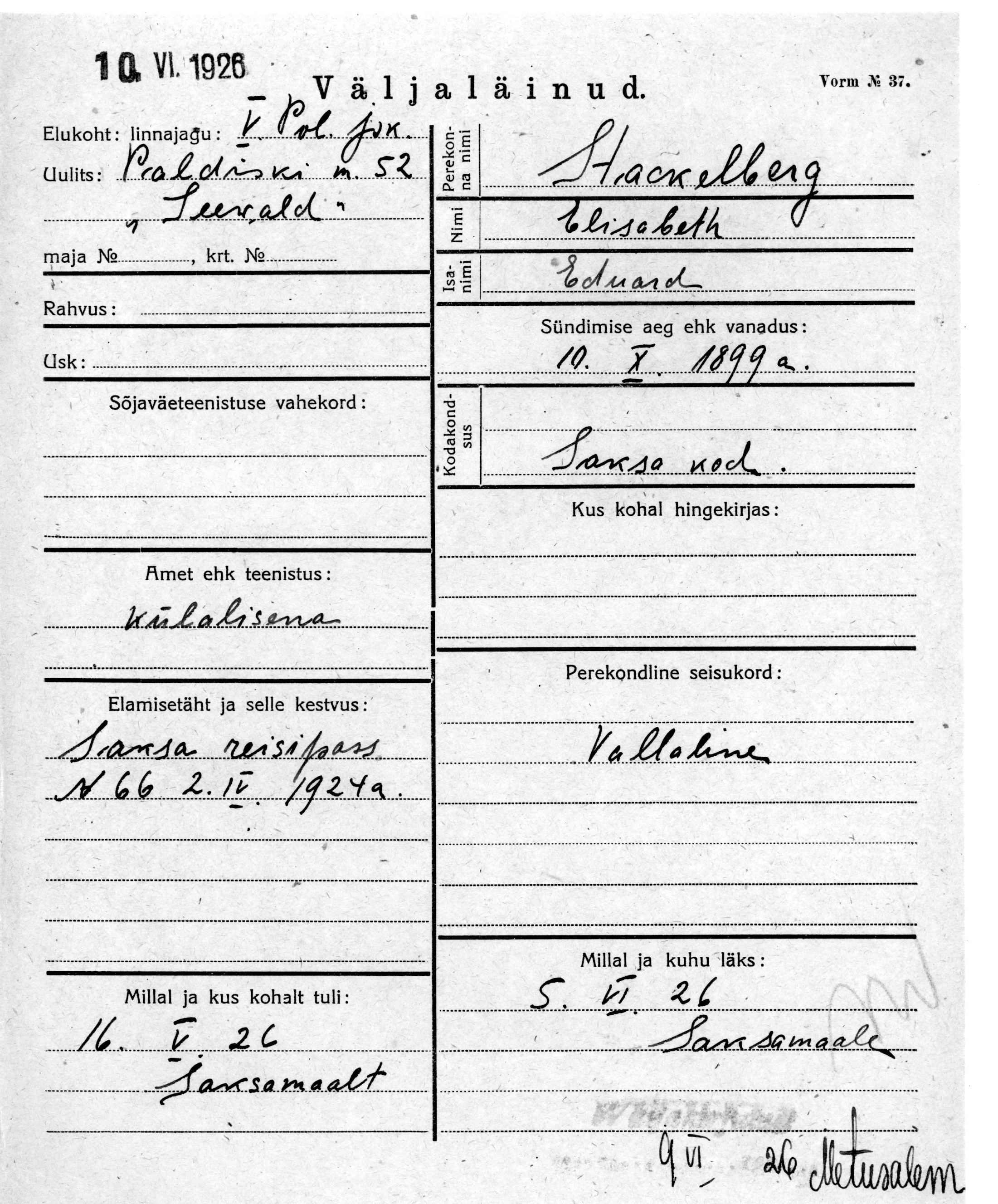 Stackelberg, Elisabeth, Eduard