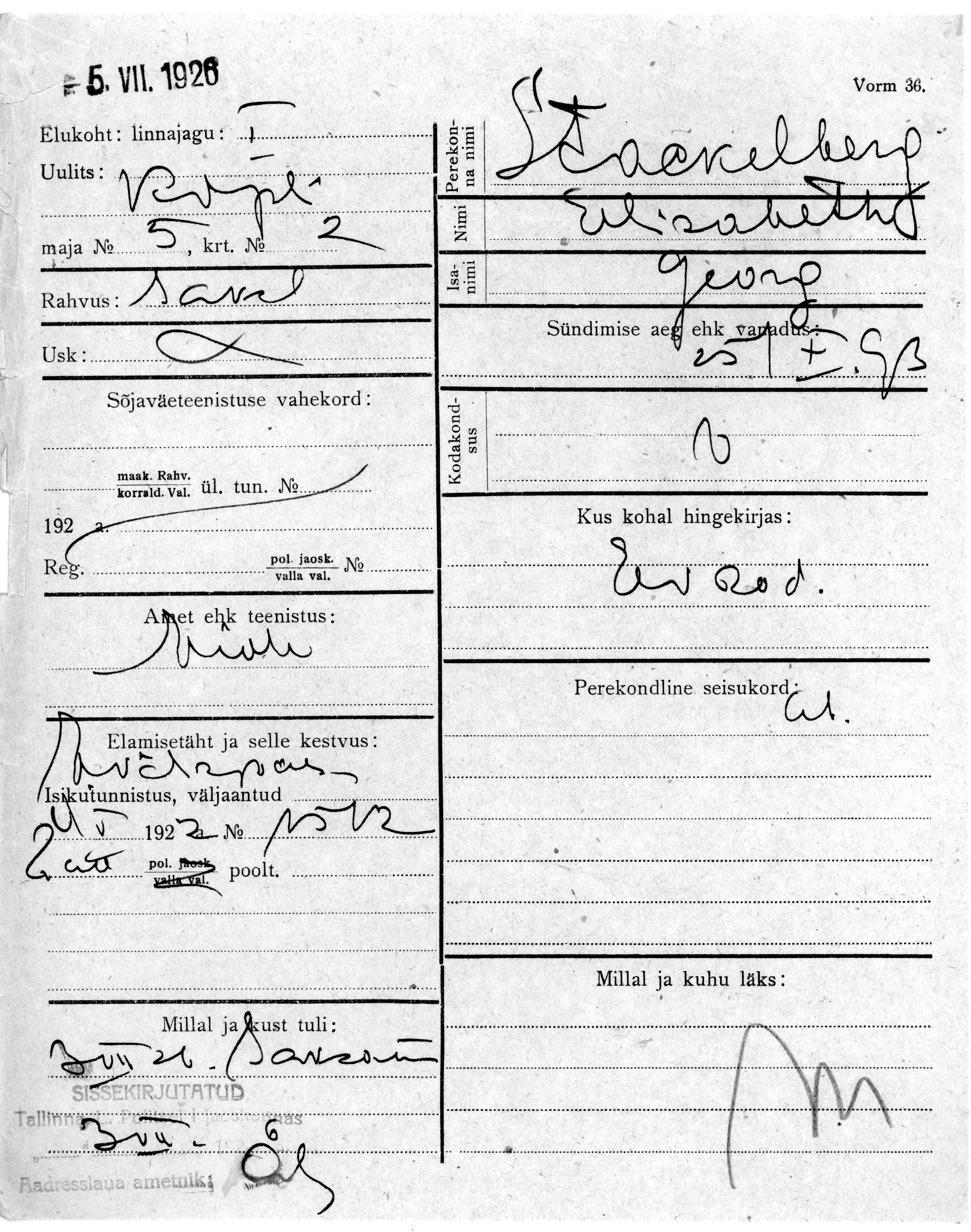 Stackelberg, Elisabeth, Georg