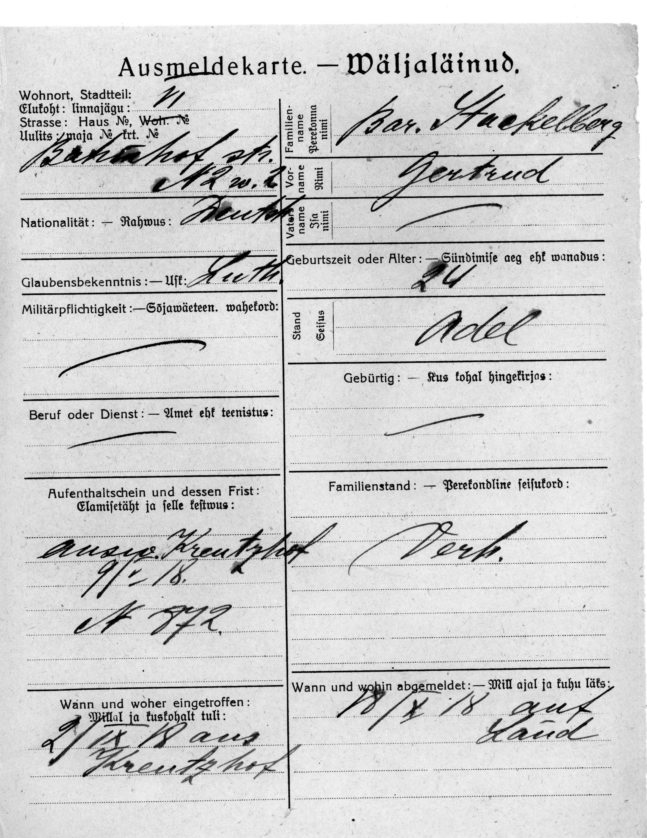 Stackelberg, Gertrud