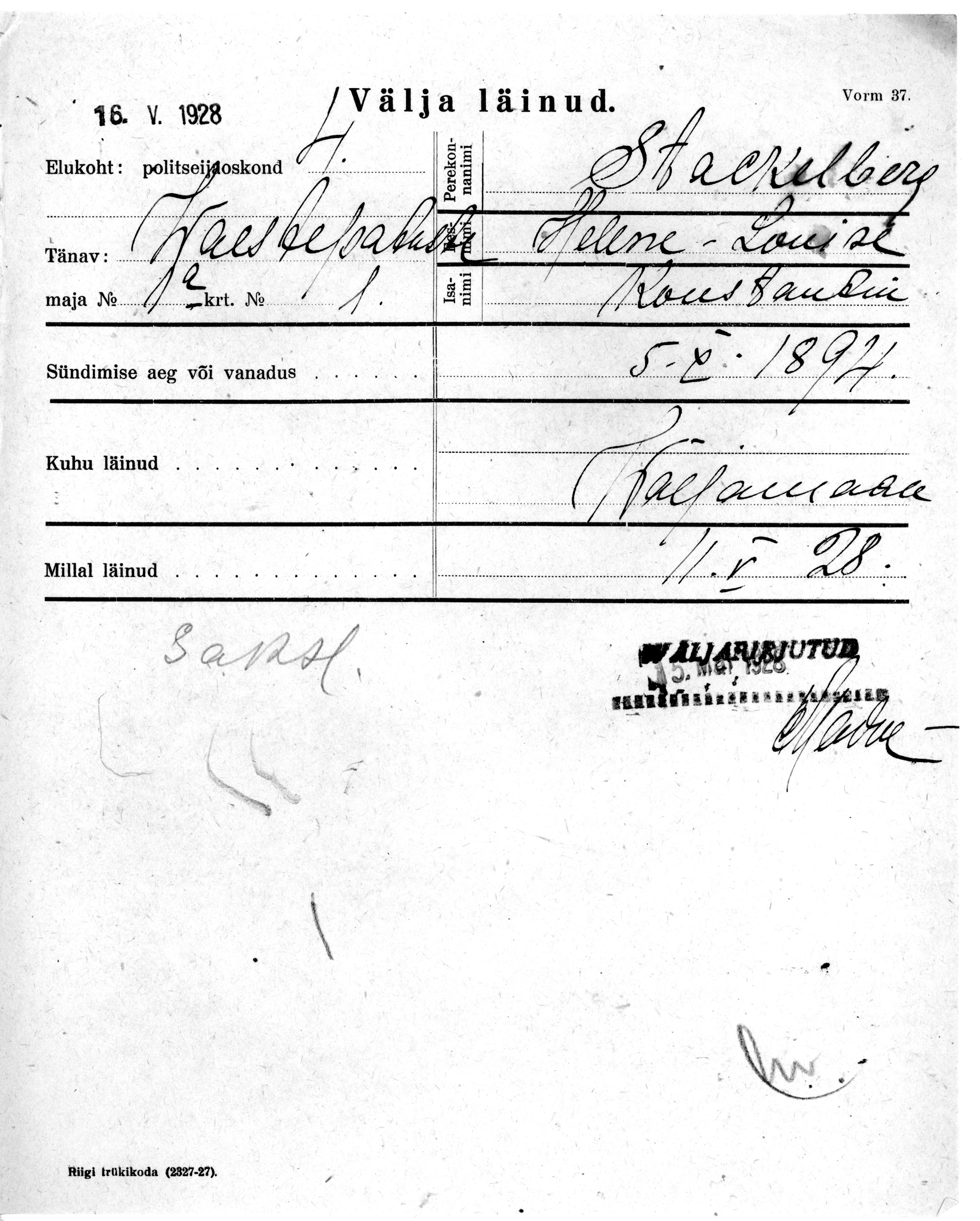 Stackelberg, Helene-Louise, Konstantin