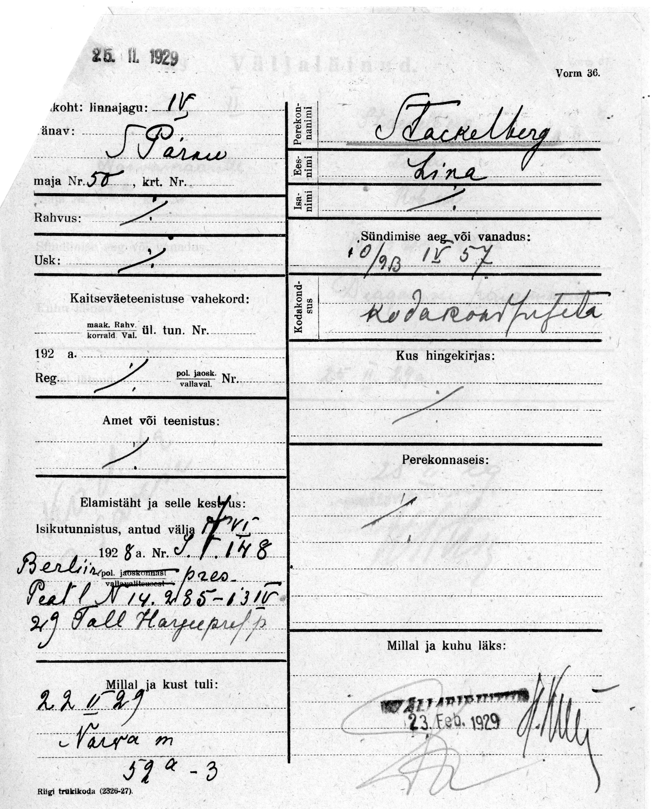 Stackelberg, Lina, 01