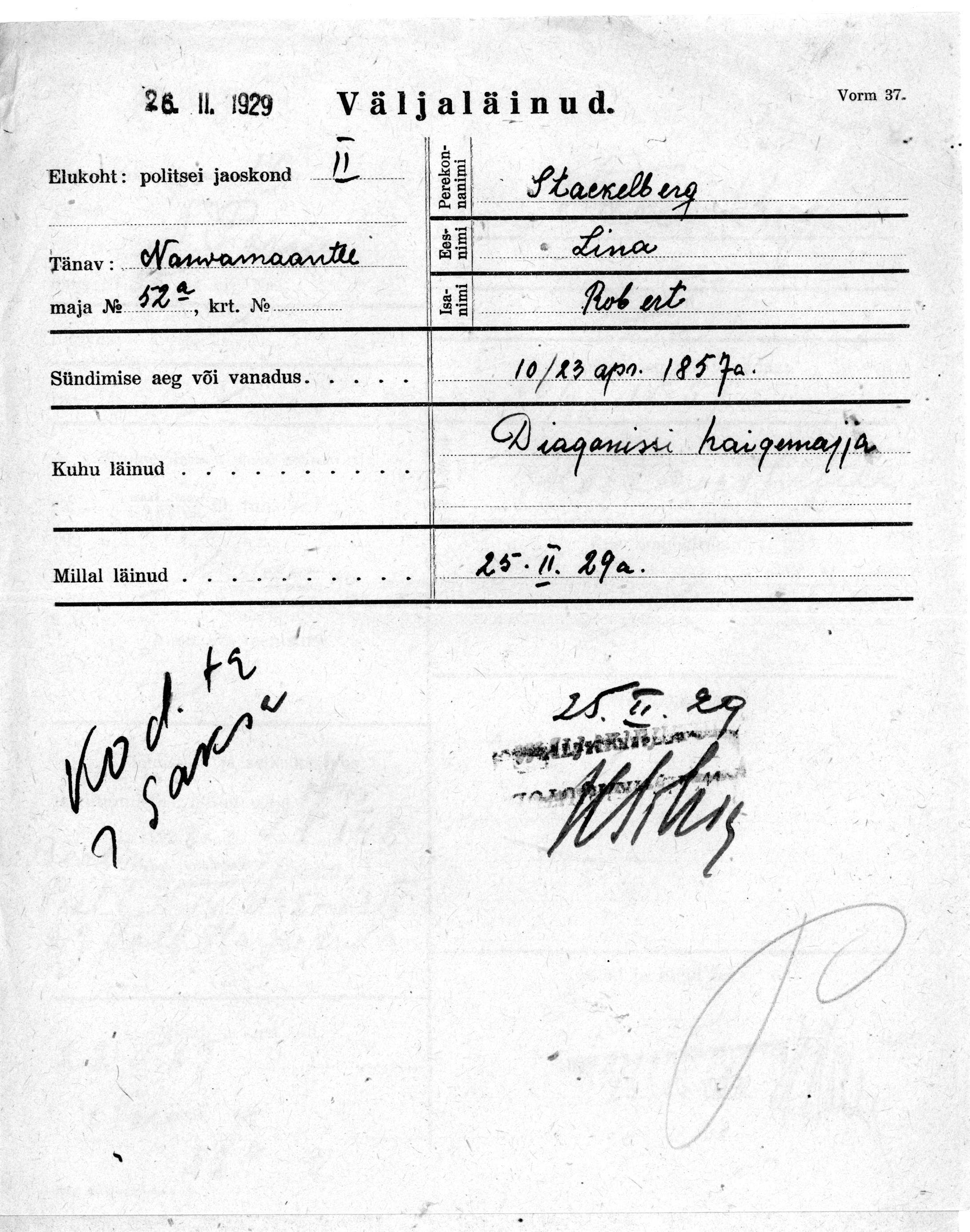 Stackelberg, Lina, Robert