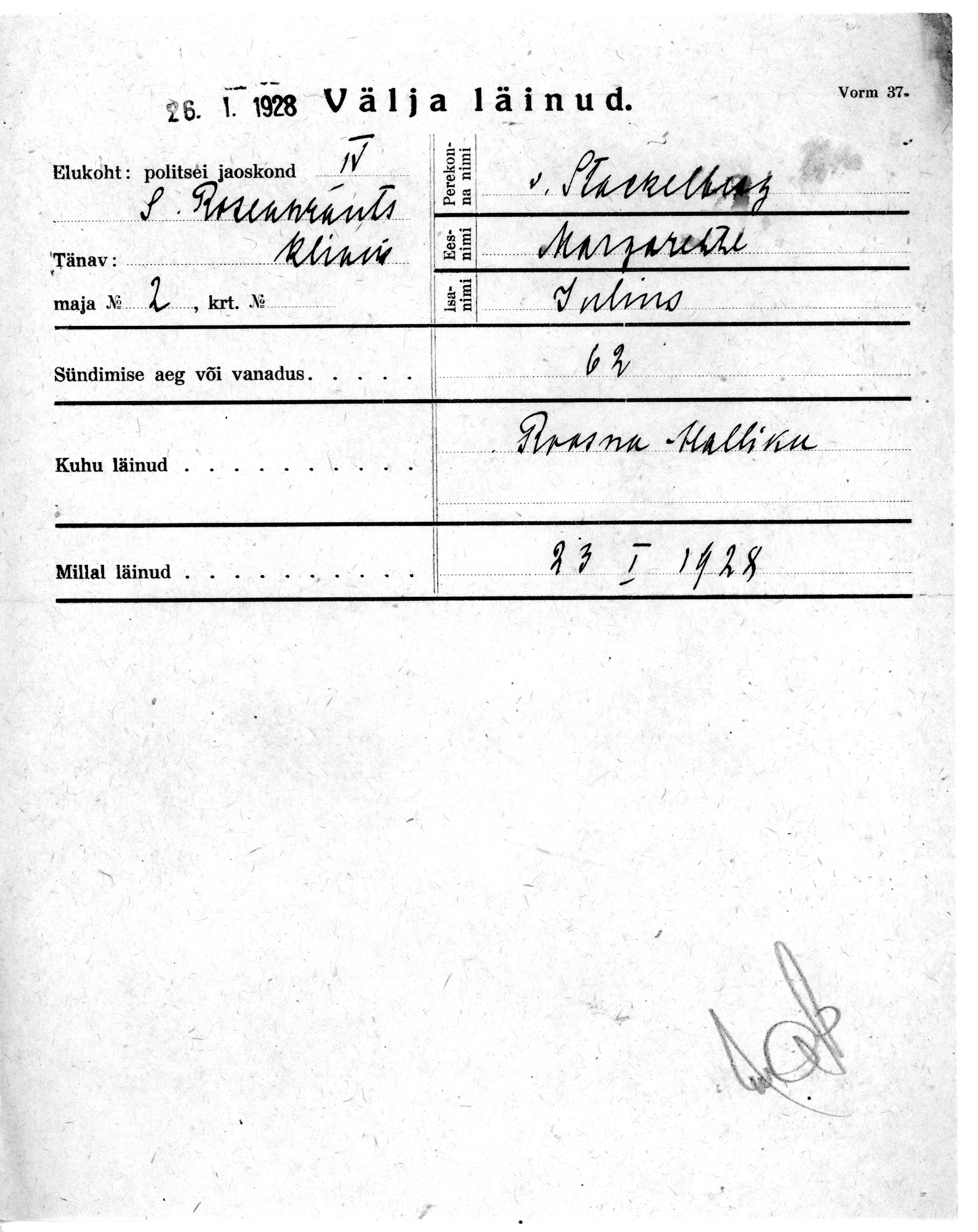 Stackelberg, Margarethe, Julius